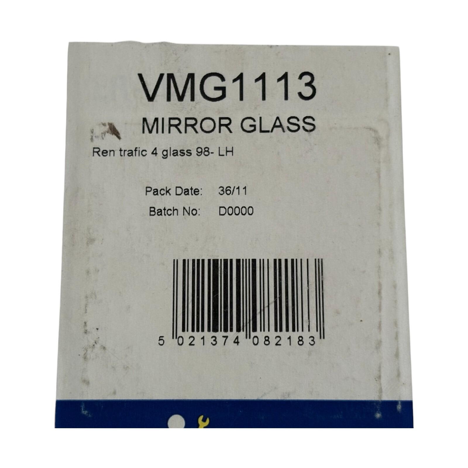 Replacement LH NS Wing mirror glass Trafic VMG1113