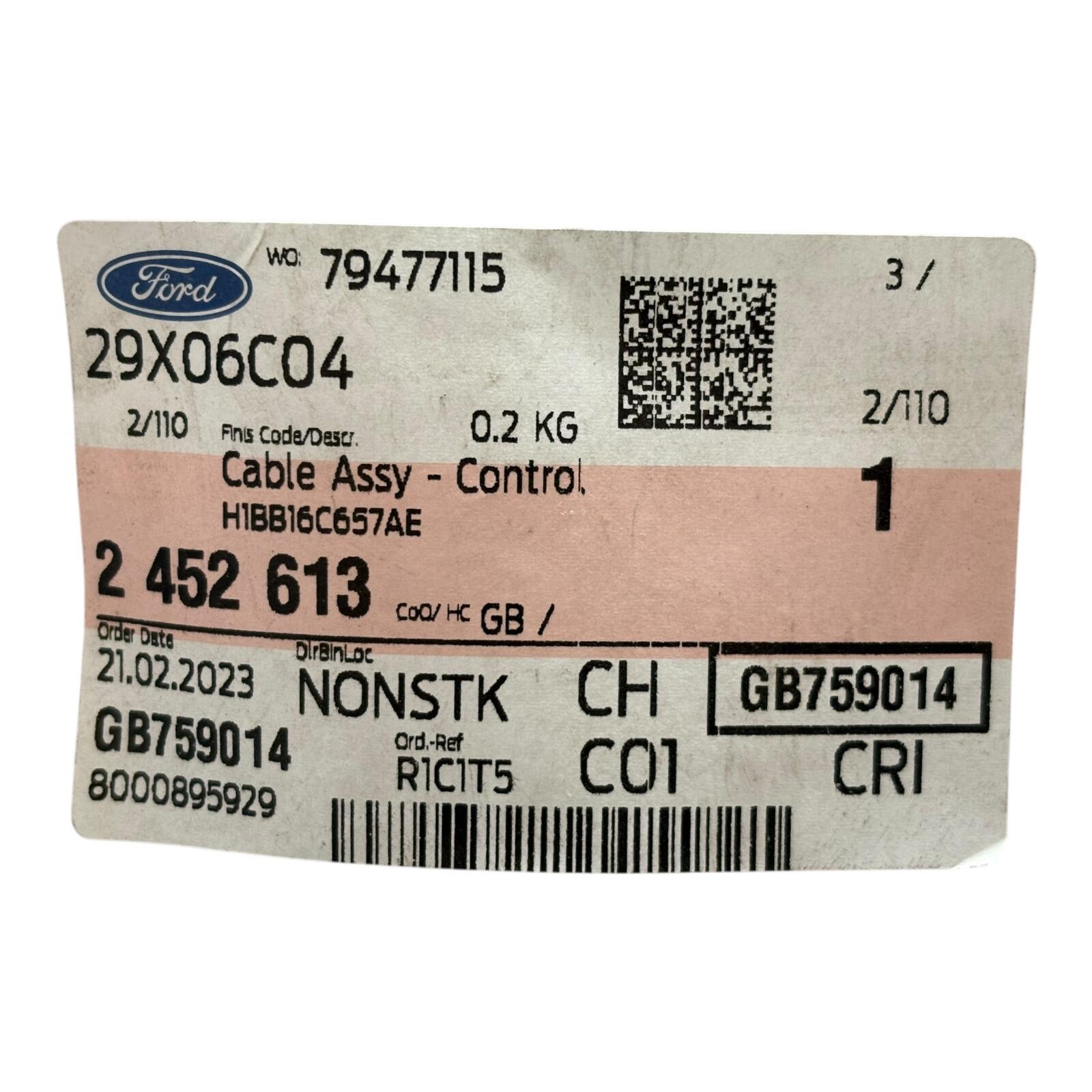 Ford Bonnet Release Control Cable product image
