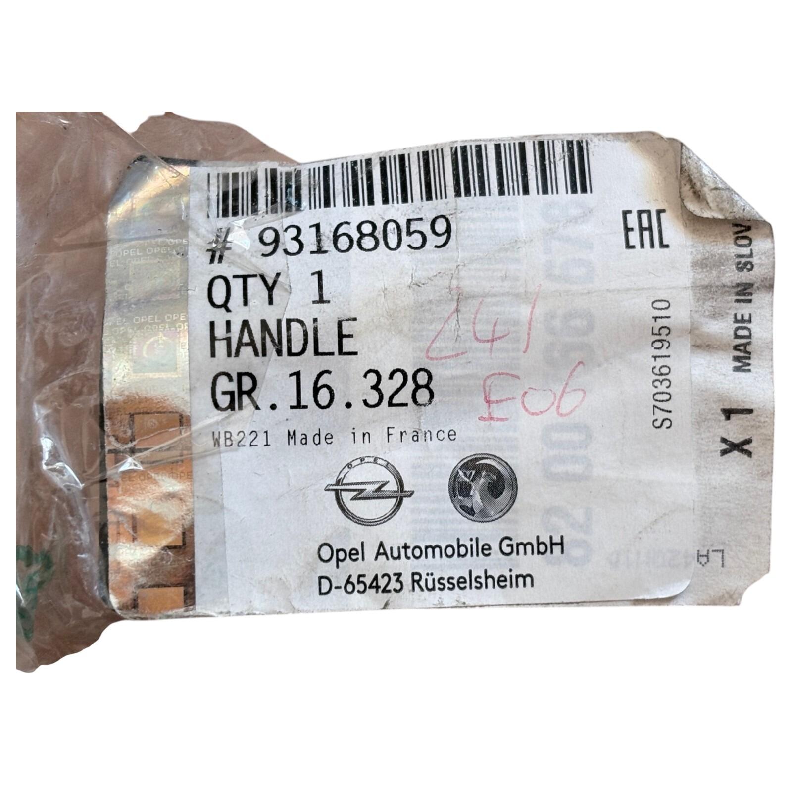 Authentic Vauxhall Vivaro B RH OS Inner Sliding Door Handle (93168059)
