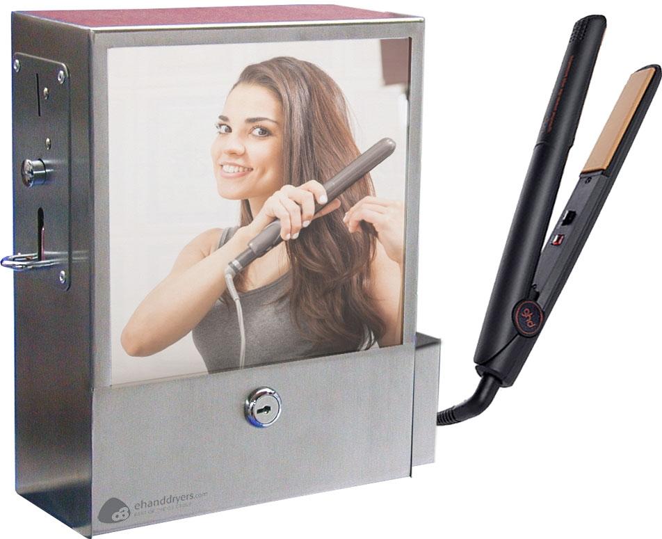 GHD Coin Operated Hair Straightener Vending Machine, Stainless Steel, GHD