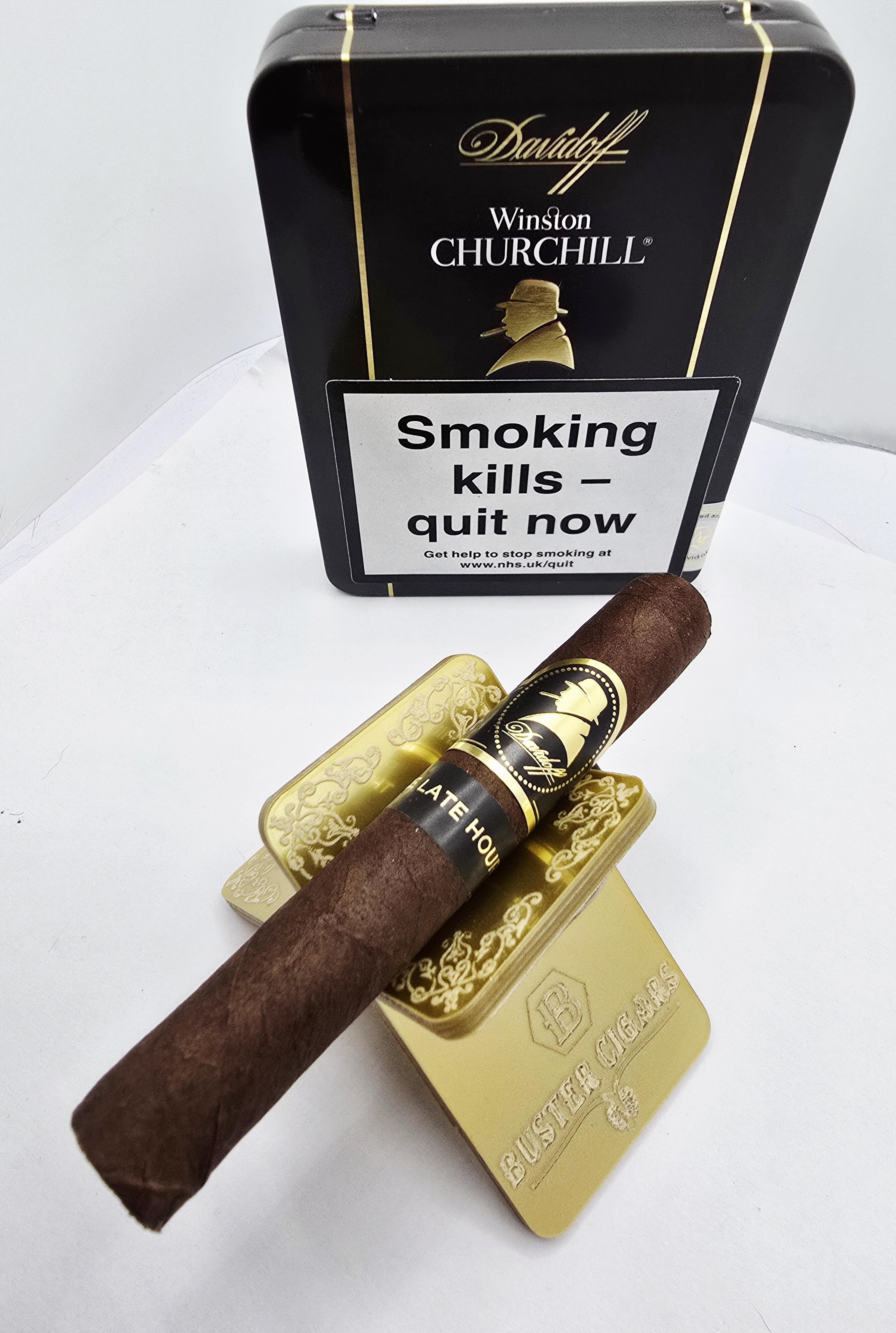 Davidoff Winston Churchill Late Hour Petit Panetela | Tin of 5 | Buster Cigars Pic1