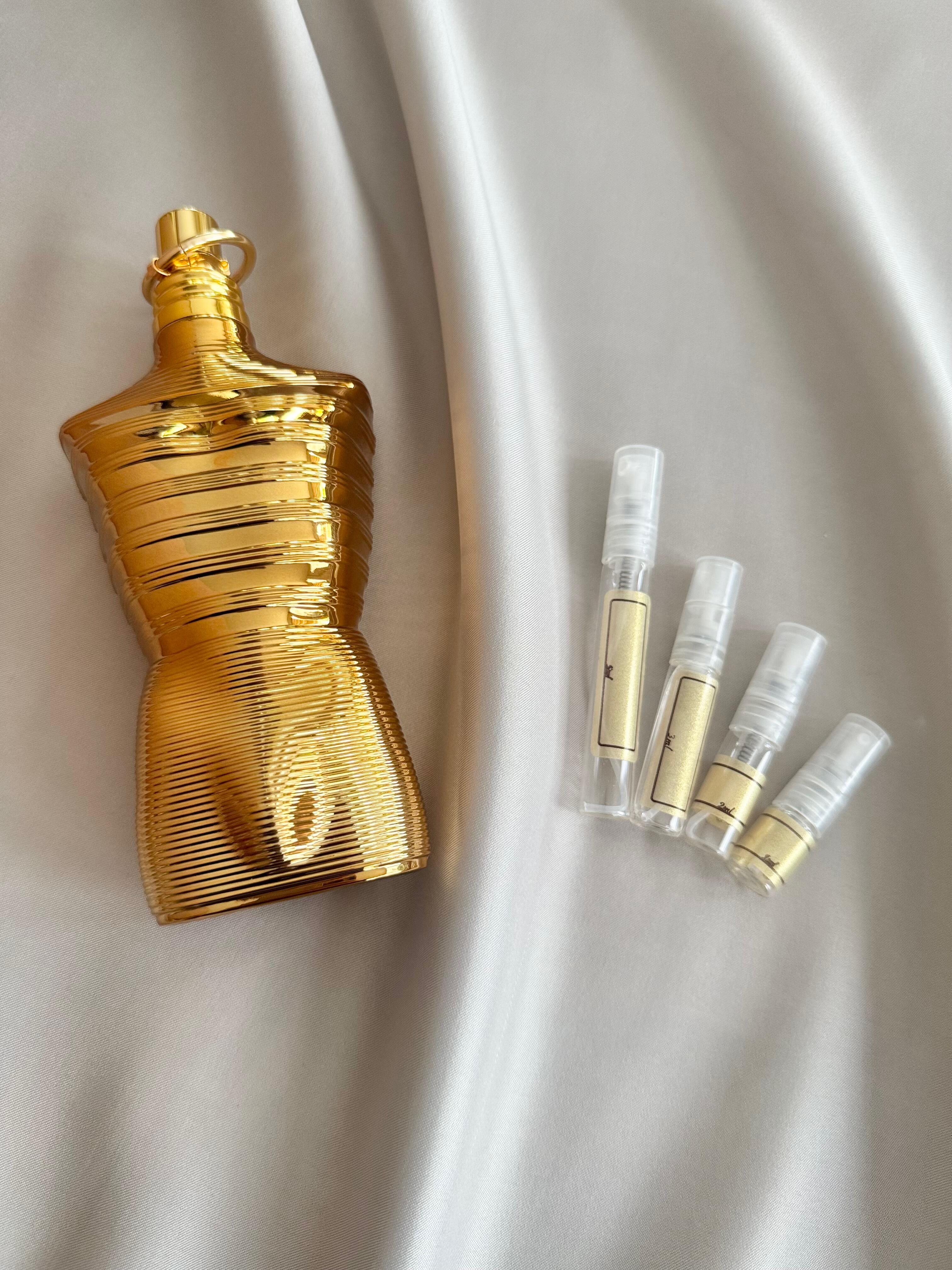 Jean Paul Gaultier Le Male Elixir Absolu with sample bottles