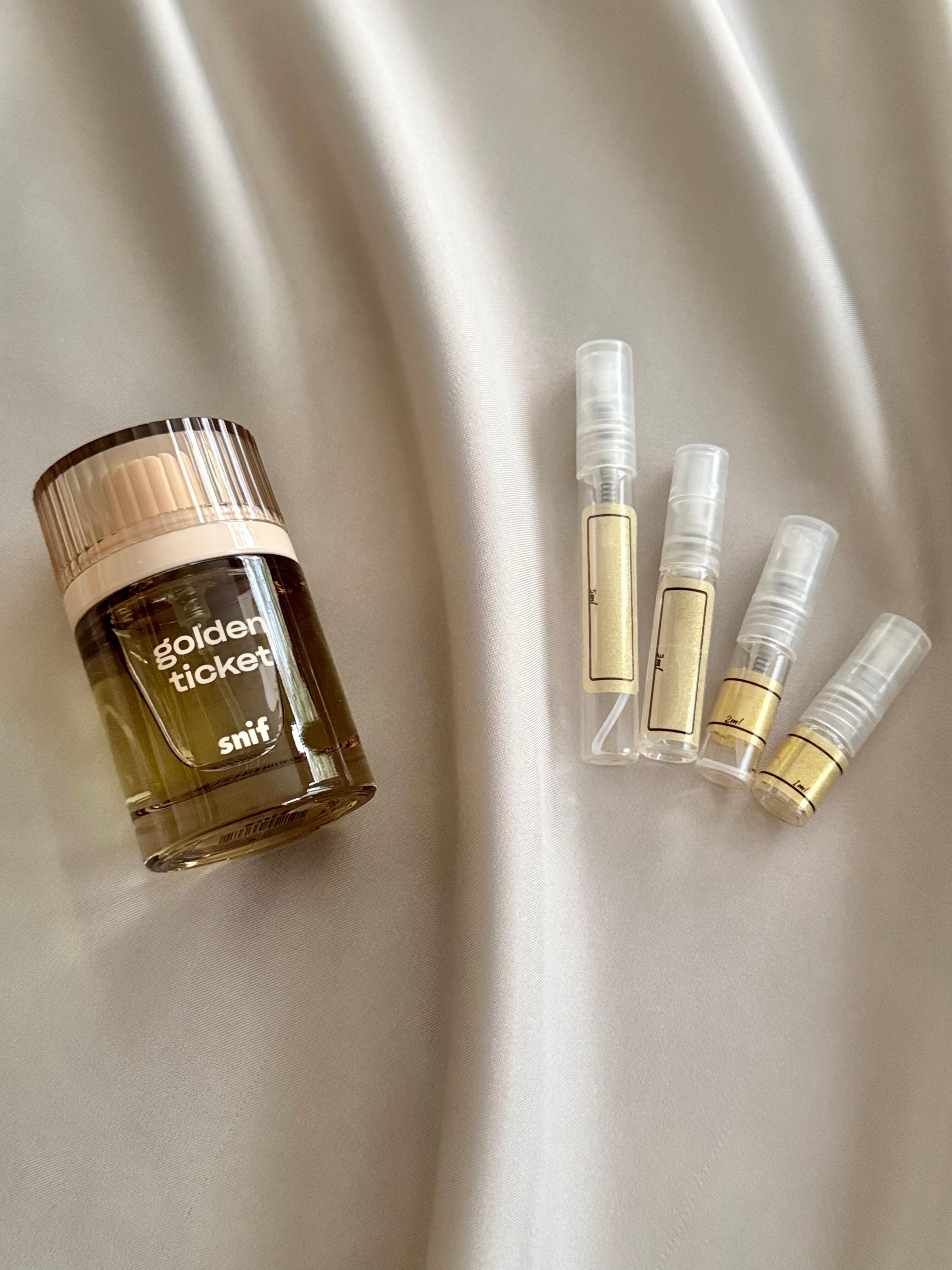 Snif Golden Ticket with sample bottles