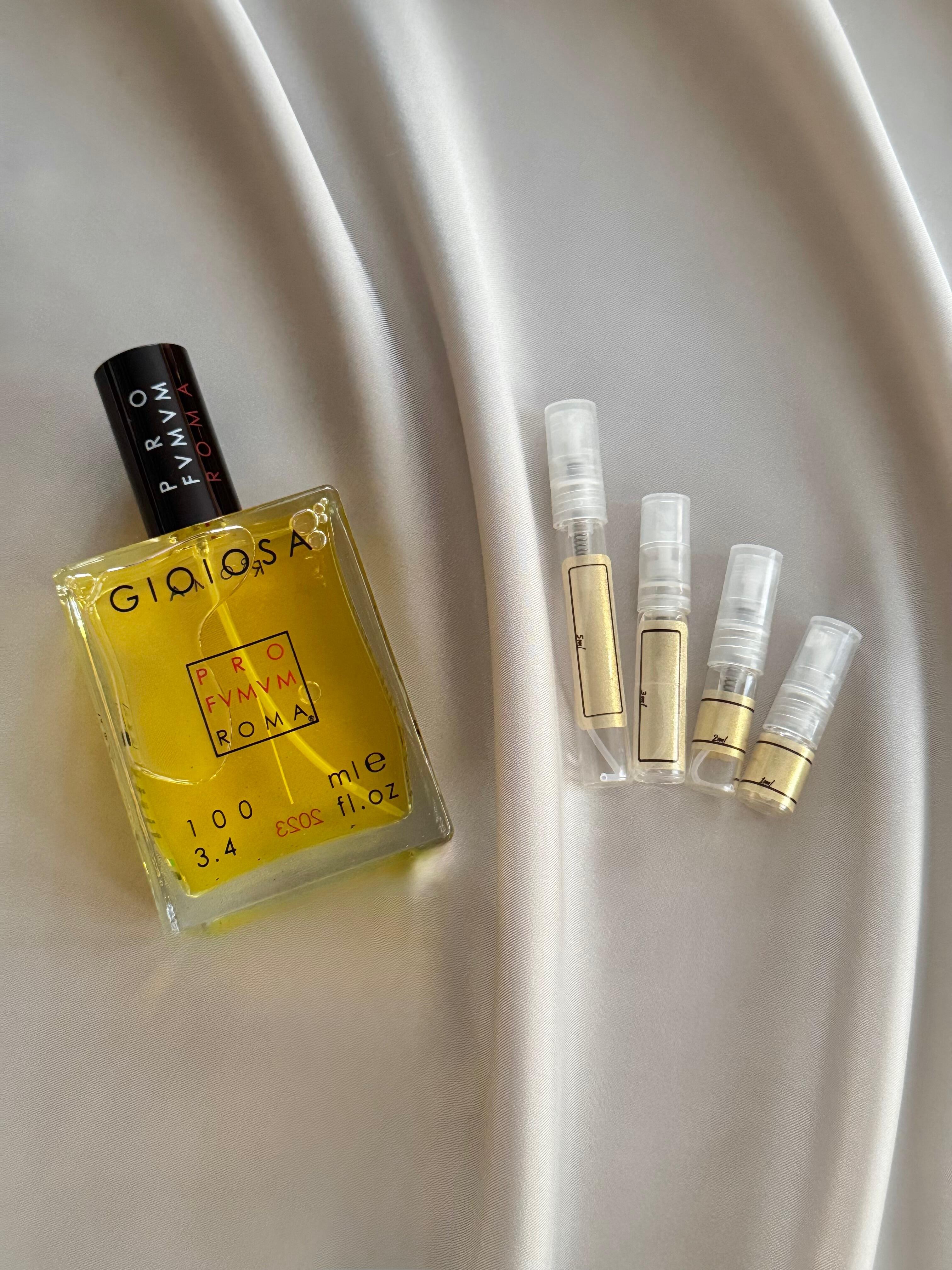 Profumum Roma Gioiosa and sample bottles