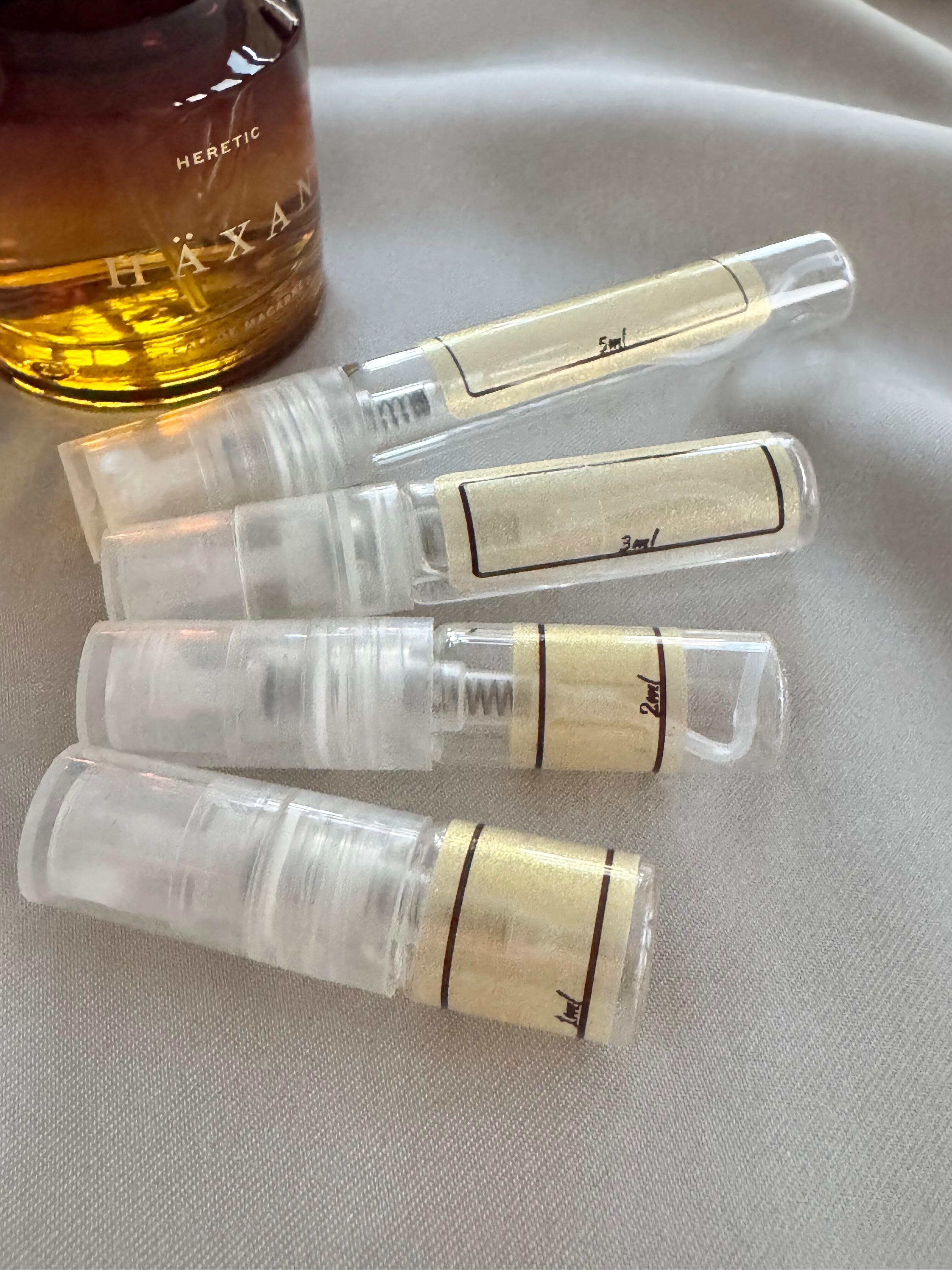 Heretic Hexan and sample bottles
