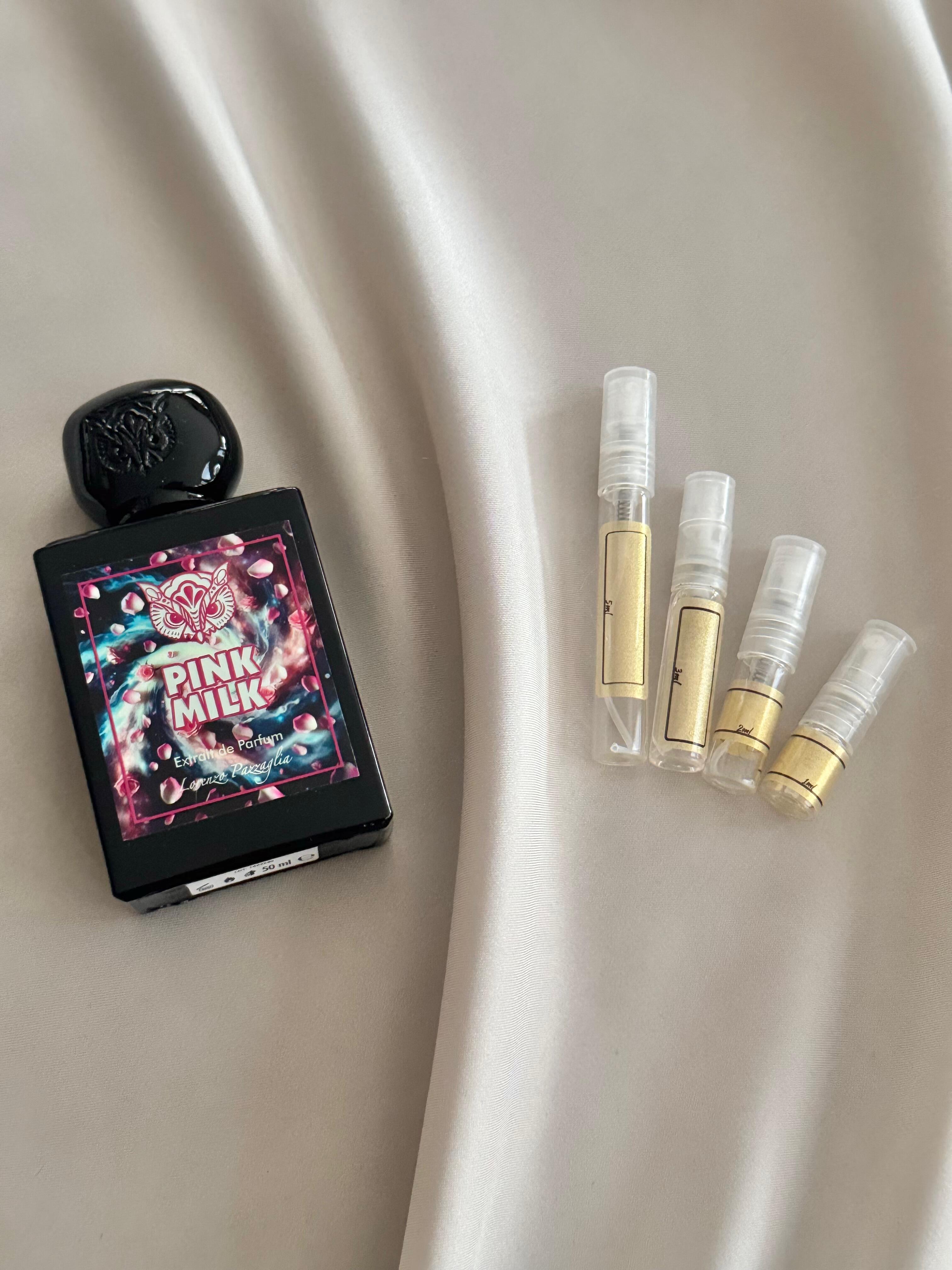 Lorenzo Pazzaglia Pink Milk with sample bottles