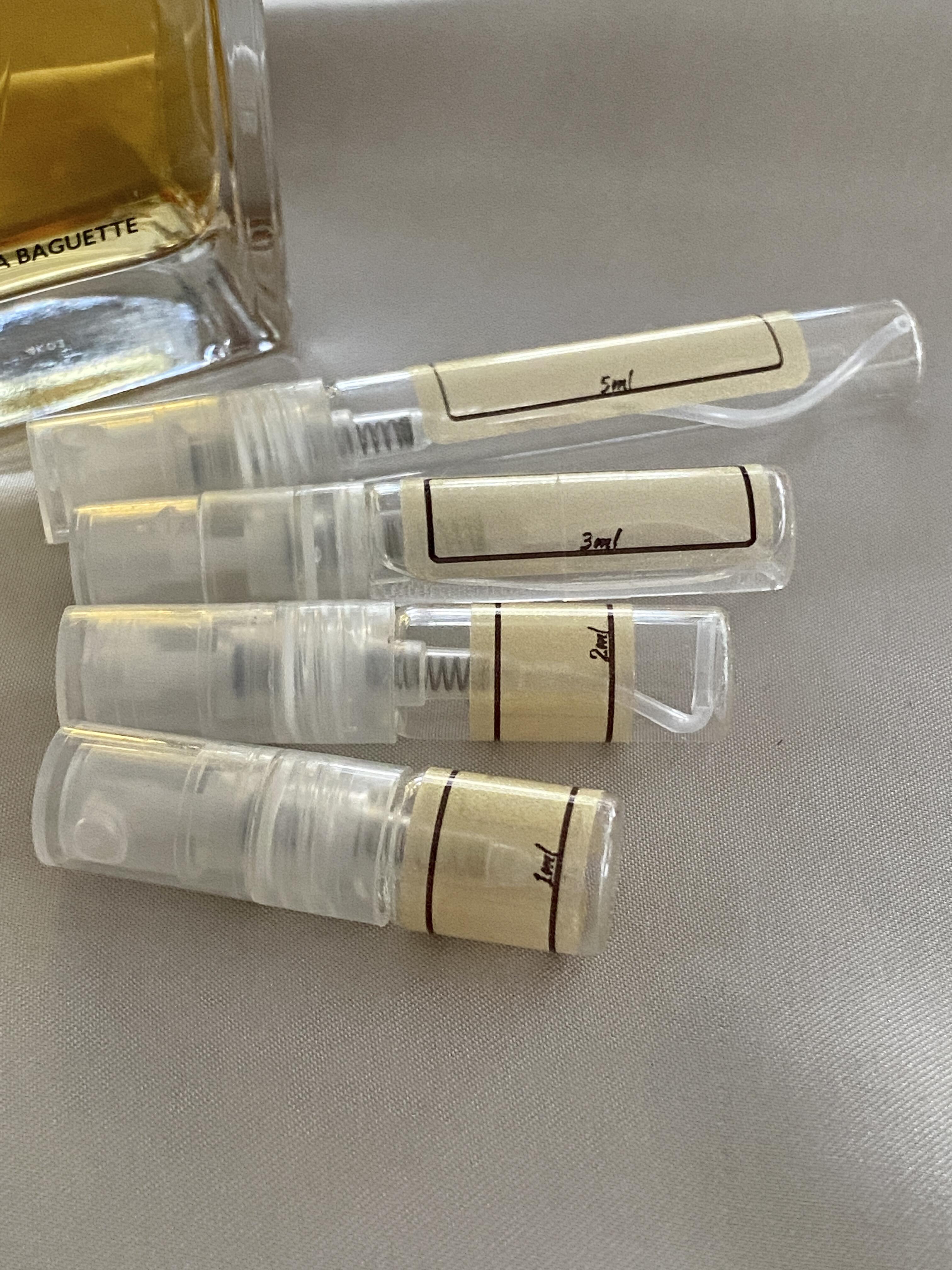 Fendi La Baguette and sample bottles