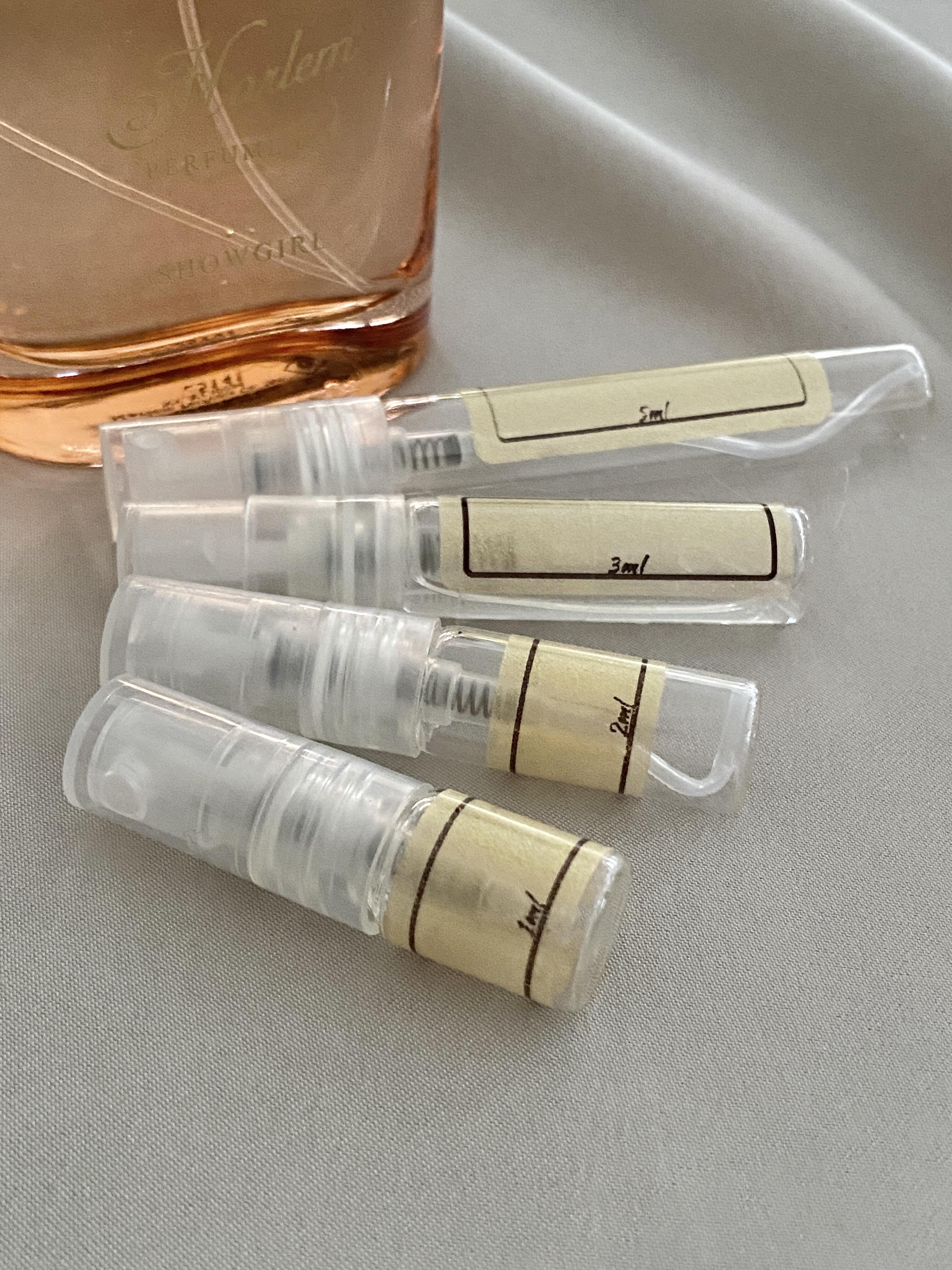 Harlem Perfume Co. Showgirl and sample bottles