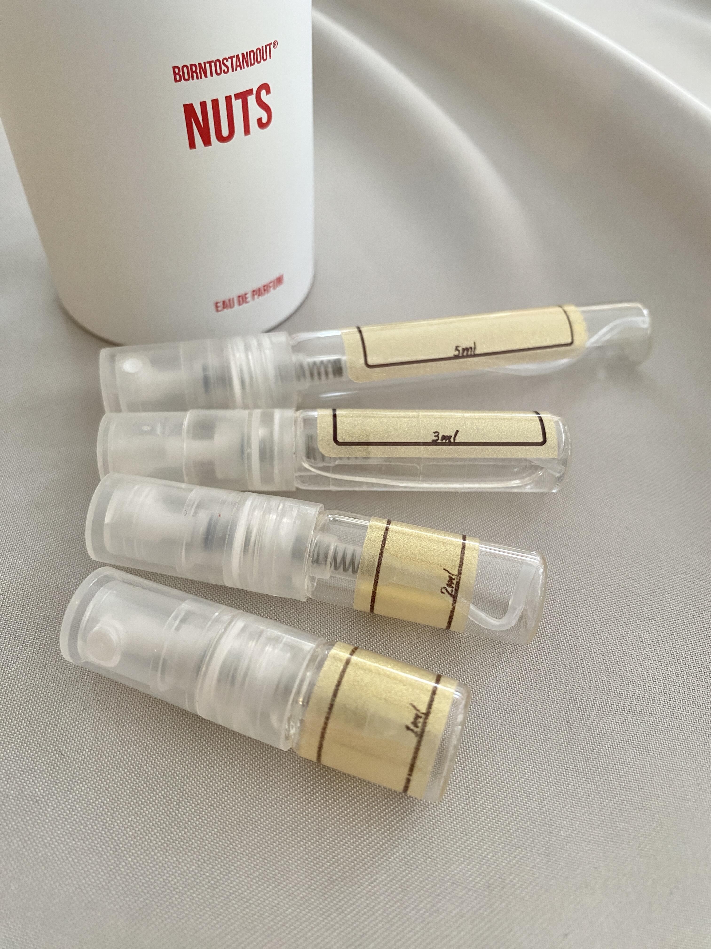 BORNTOSTANDOUT Nuts bottle and samples