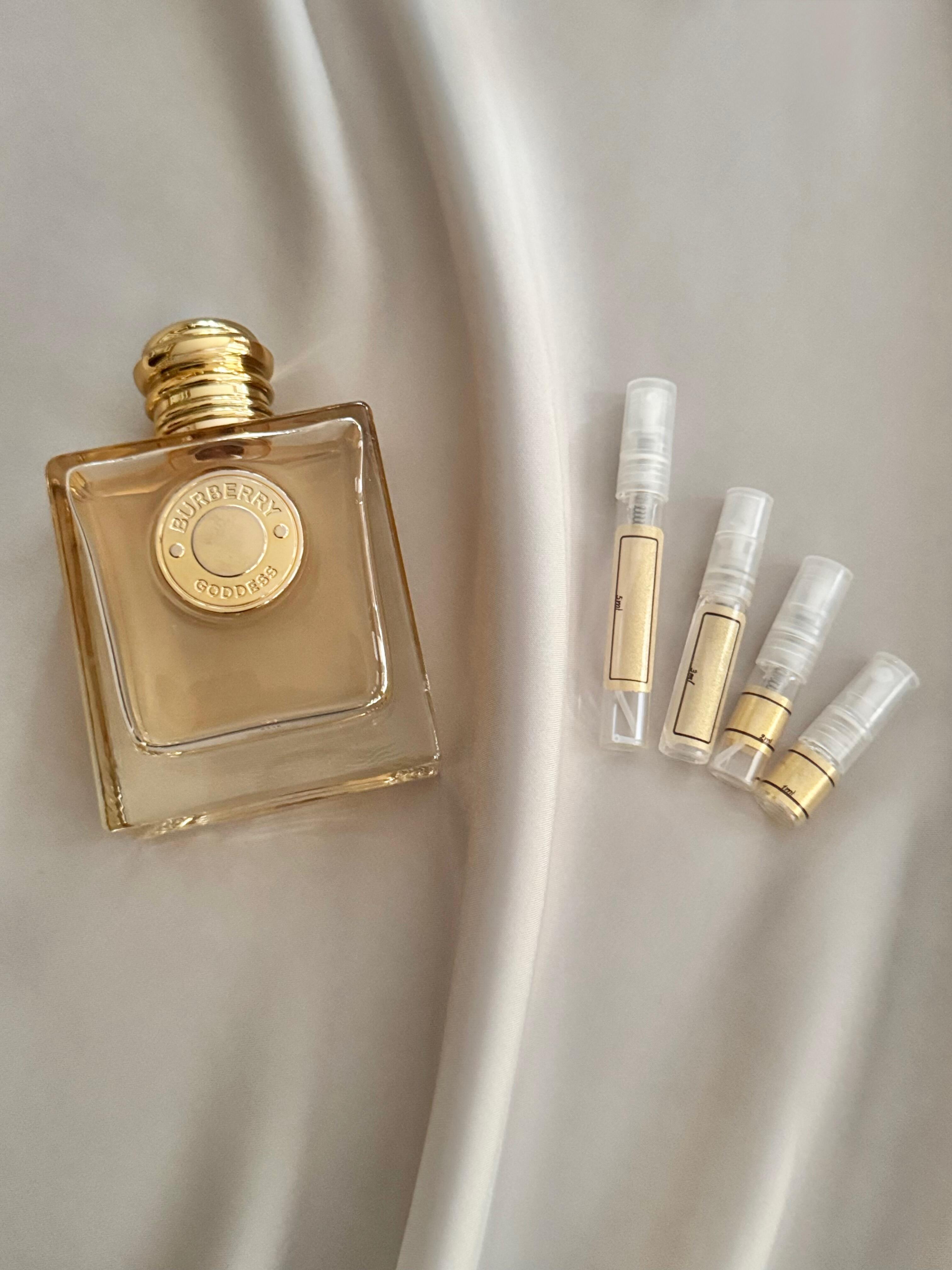 Burberry Goddess with sample bottles