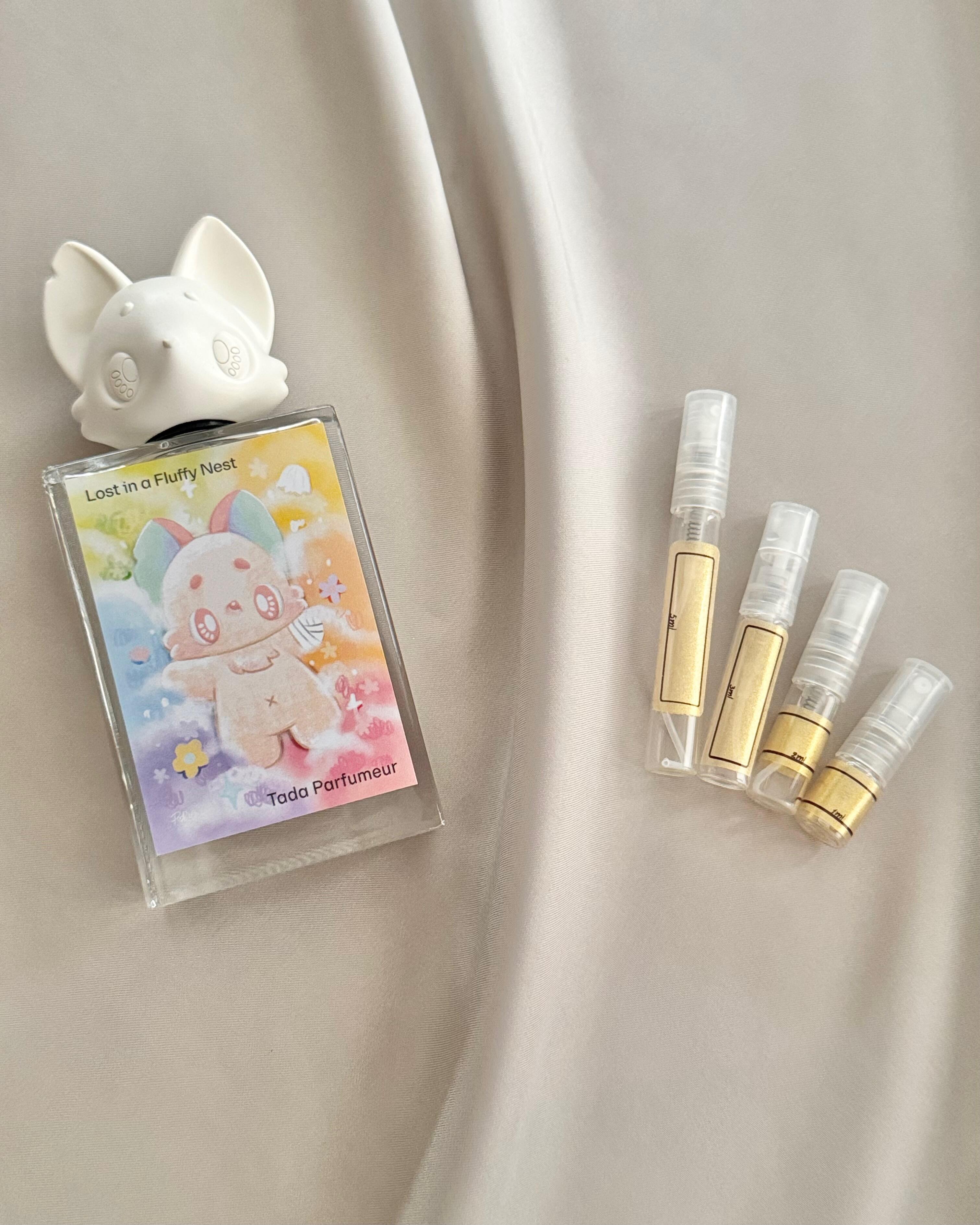 Tada Parfumeur Lost in a Fluffy Nest with sample bottles