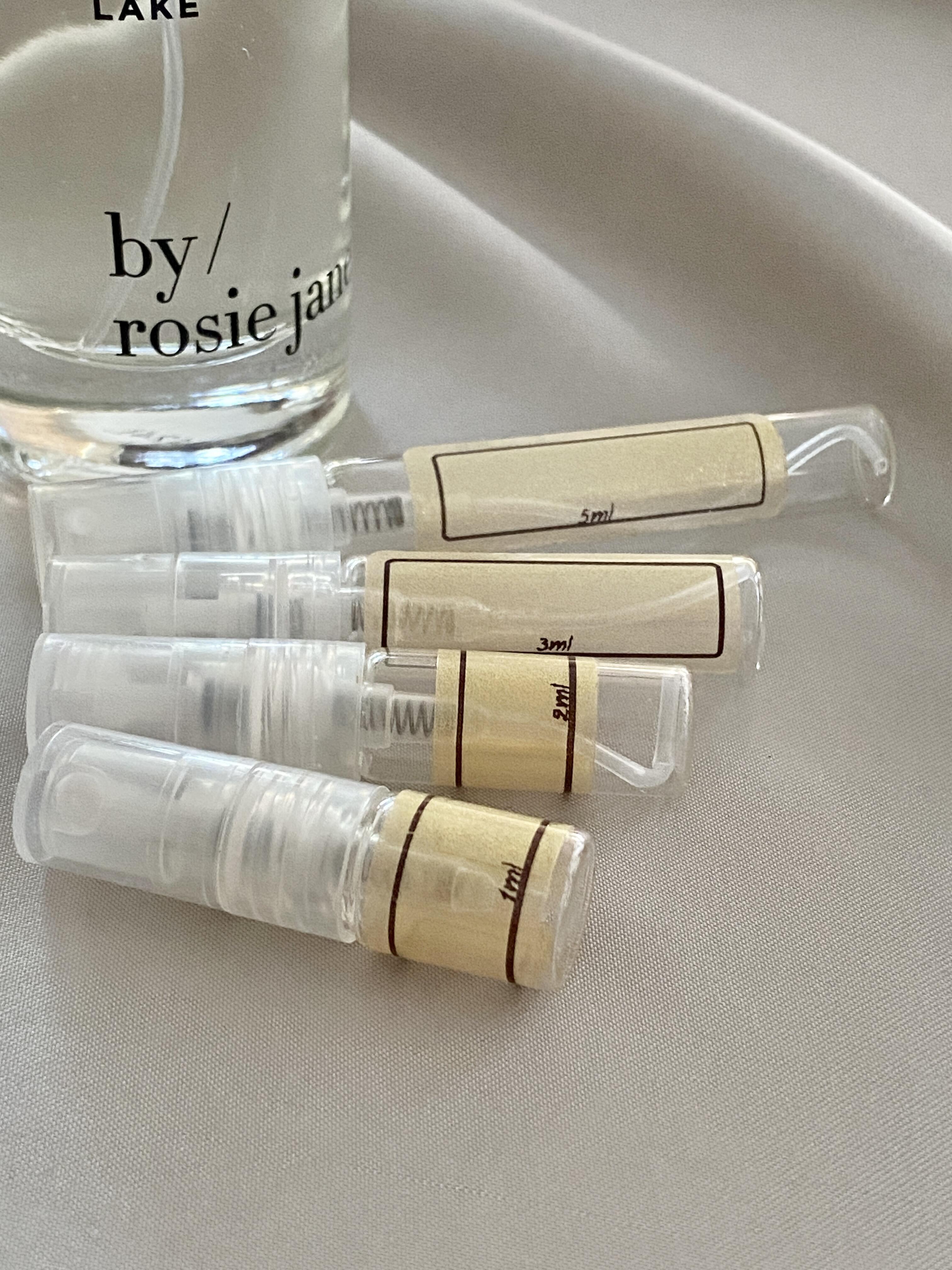 By / Rose Jane Lake and sample bottles