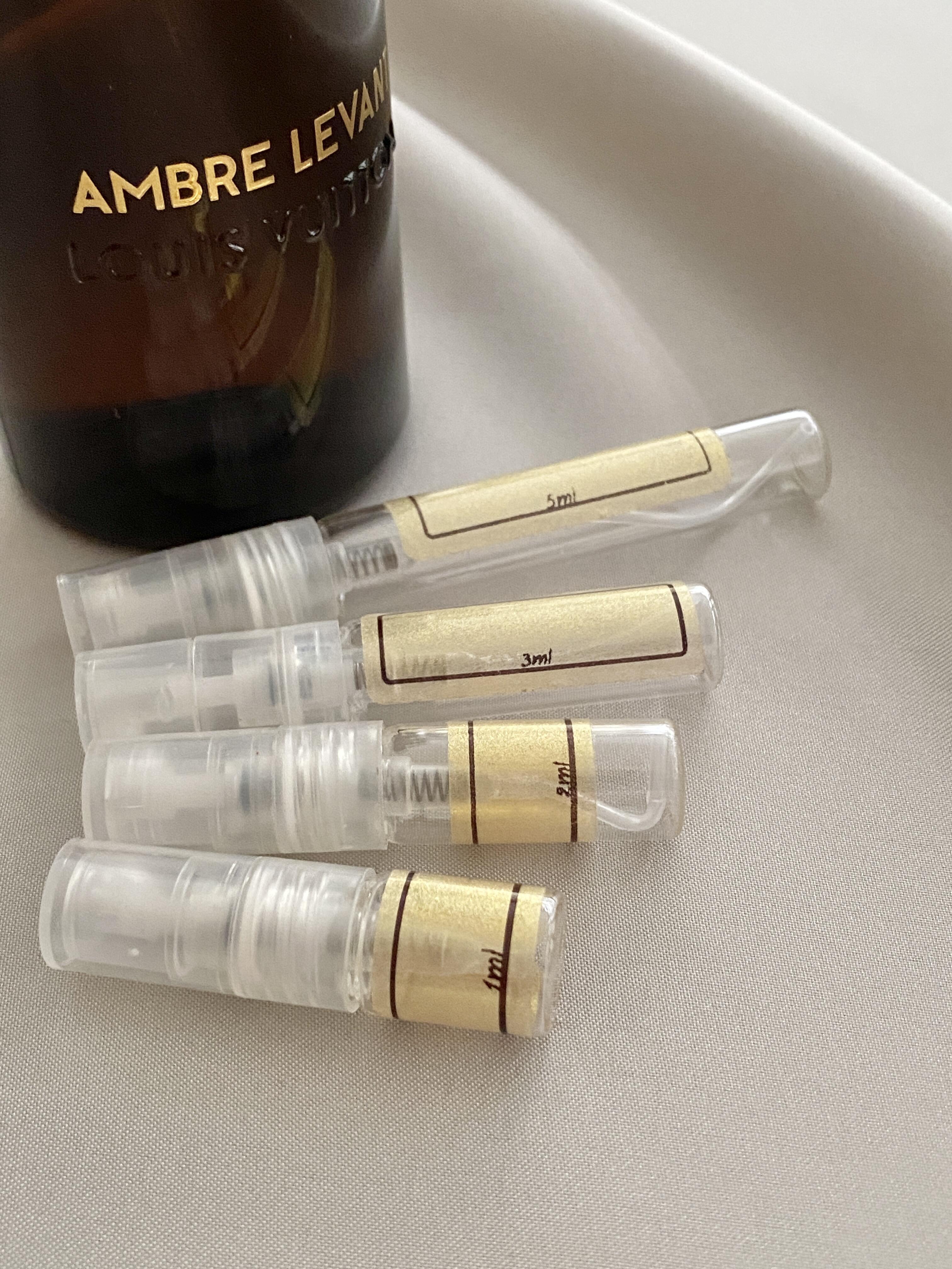 Louis Vuitton Ambre Levant and sample bottles
