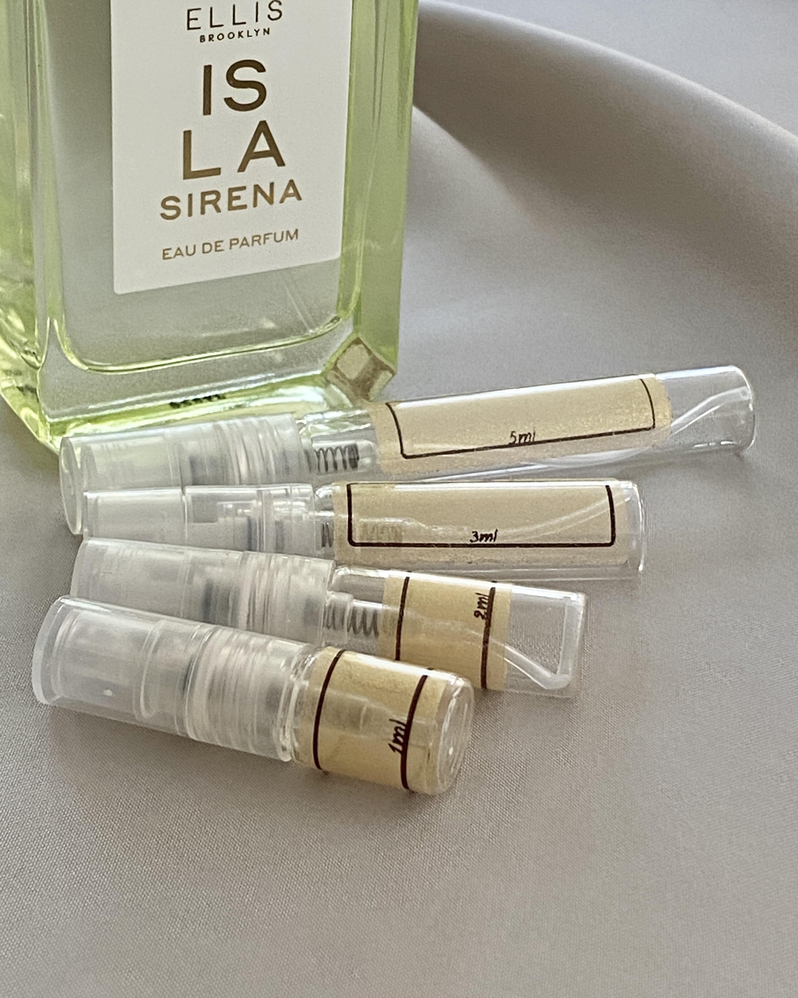 Ellis Brooklyn Isla Sirena and sample bottles