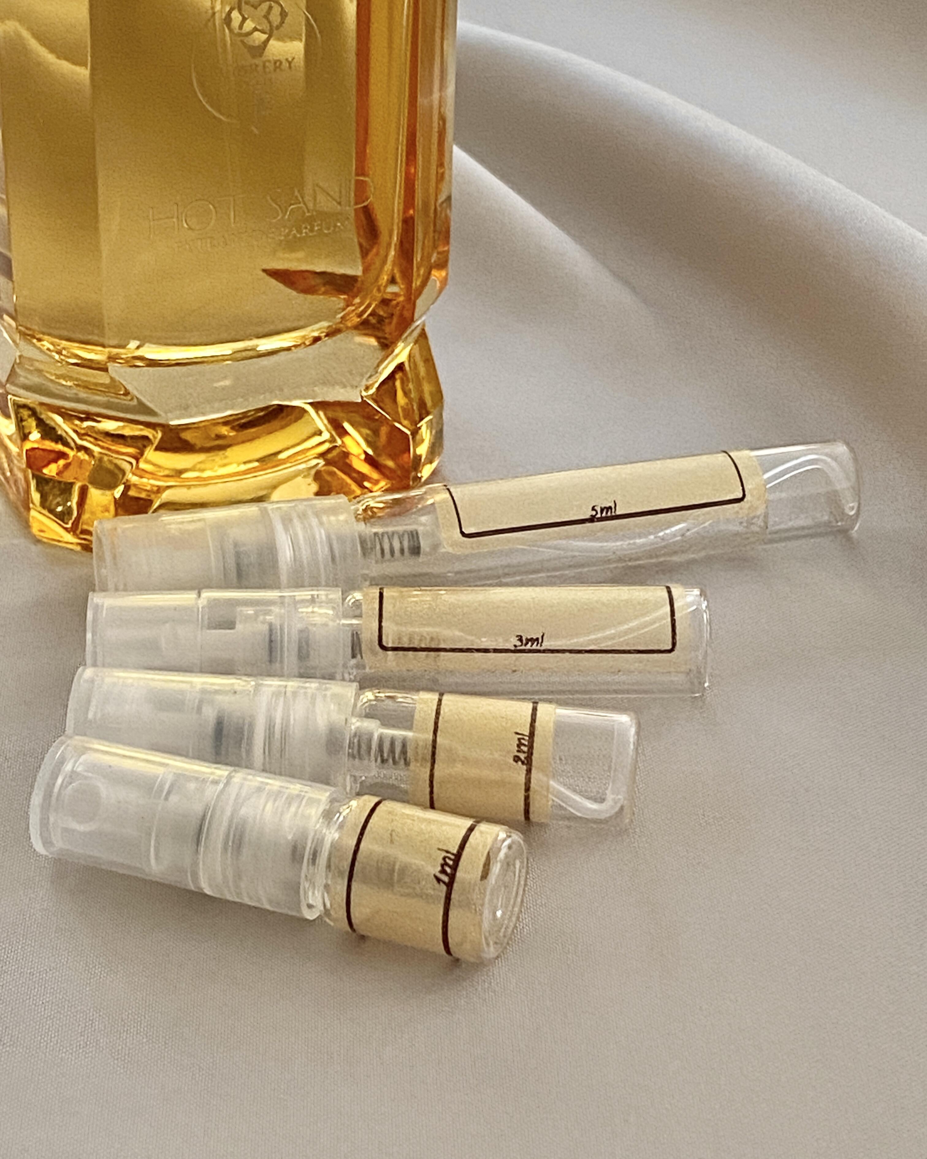 Librery Hot Sand and sample bottles