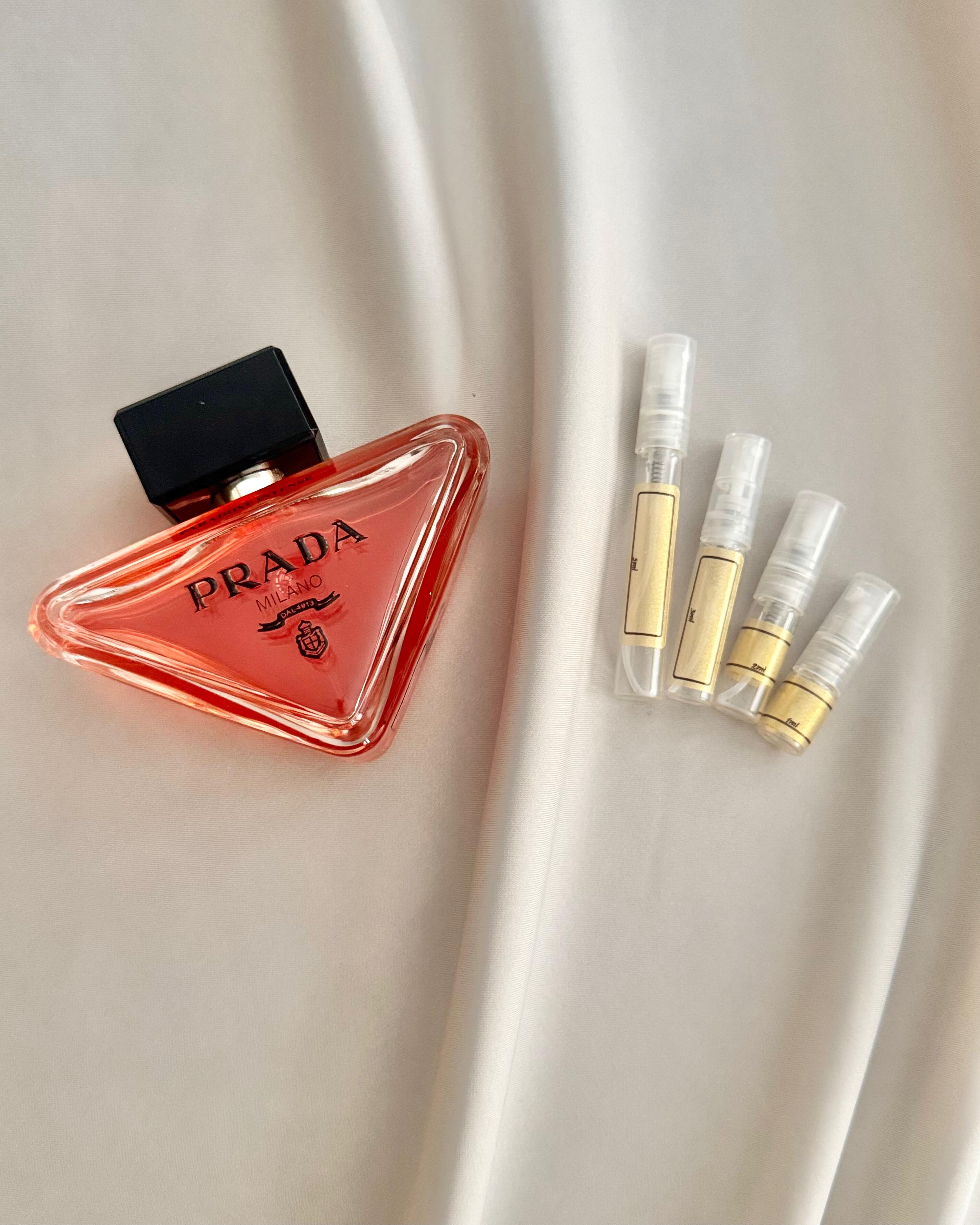Prada Paradoxe Intense with sample bottles