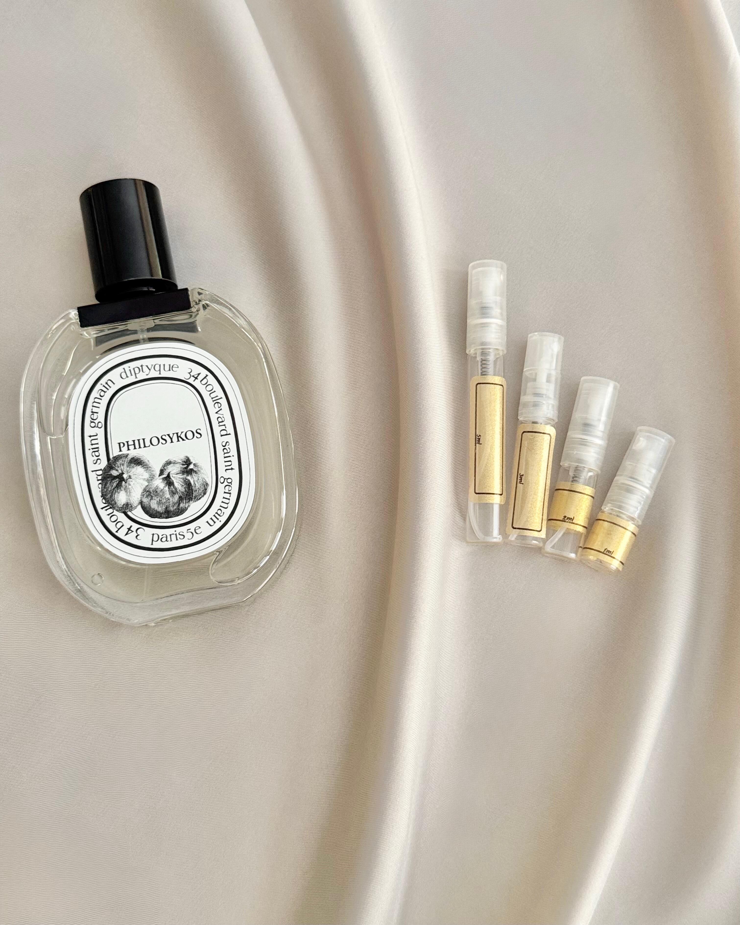 Diptyque Philosykos with sample bottles