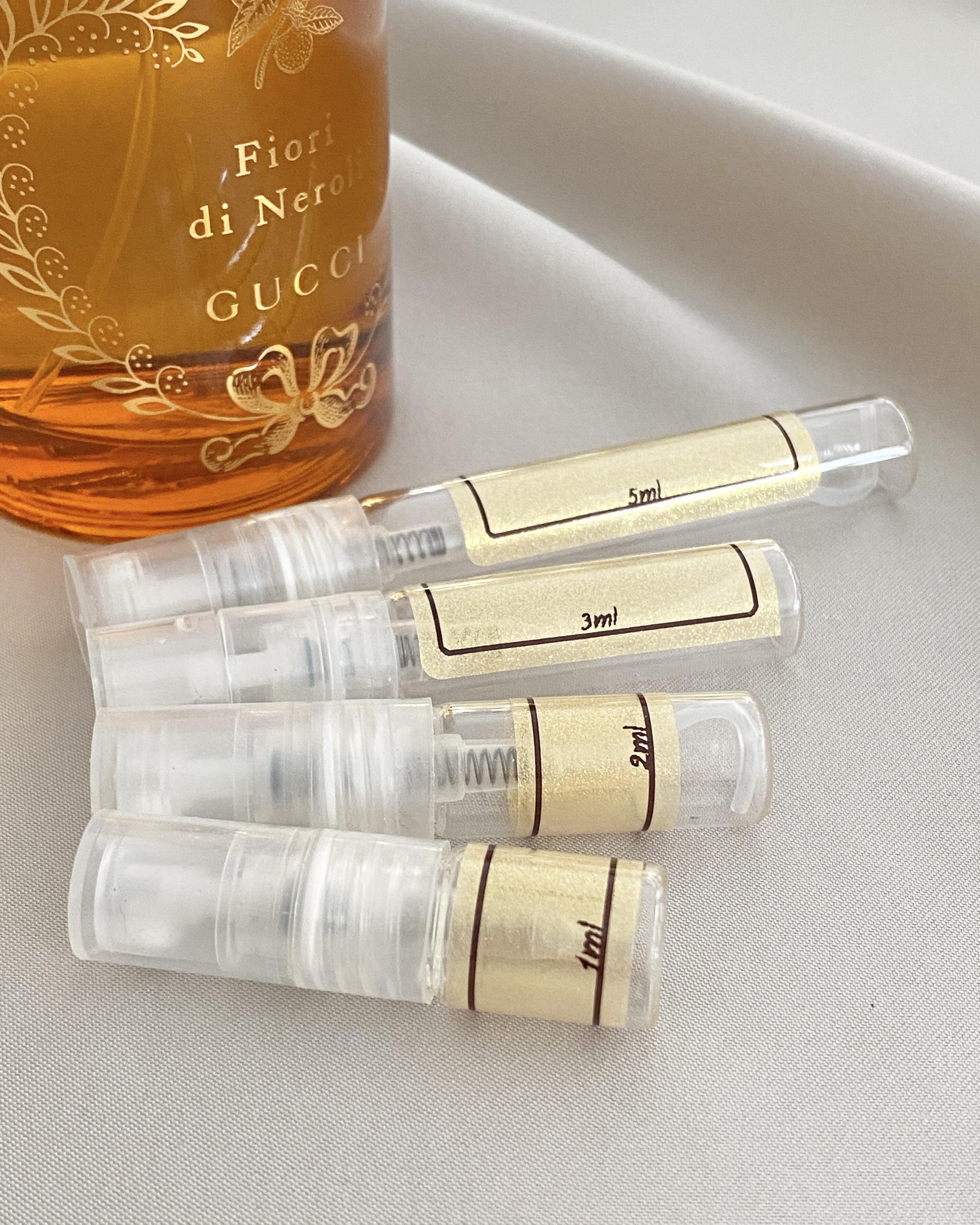 Gucci Fiori De Neroli and sample bottles