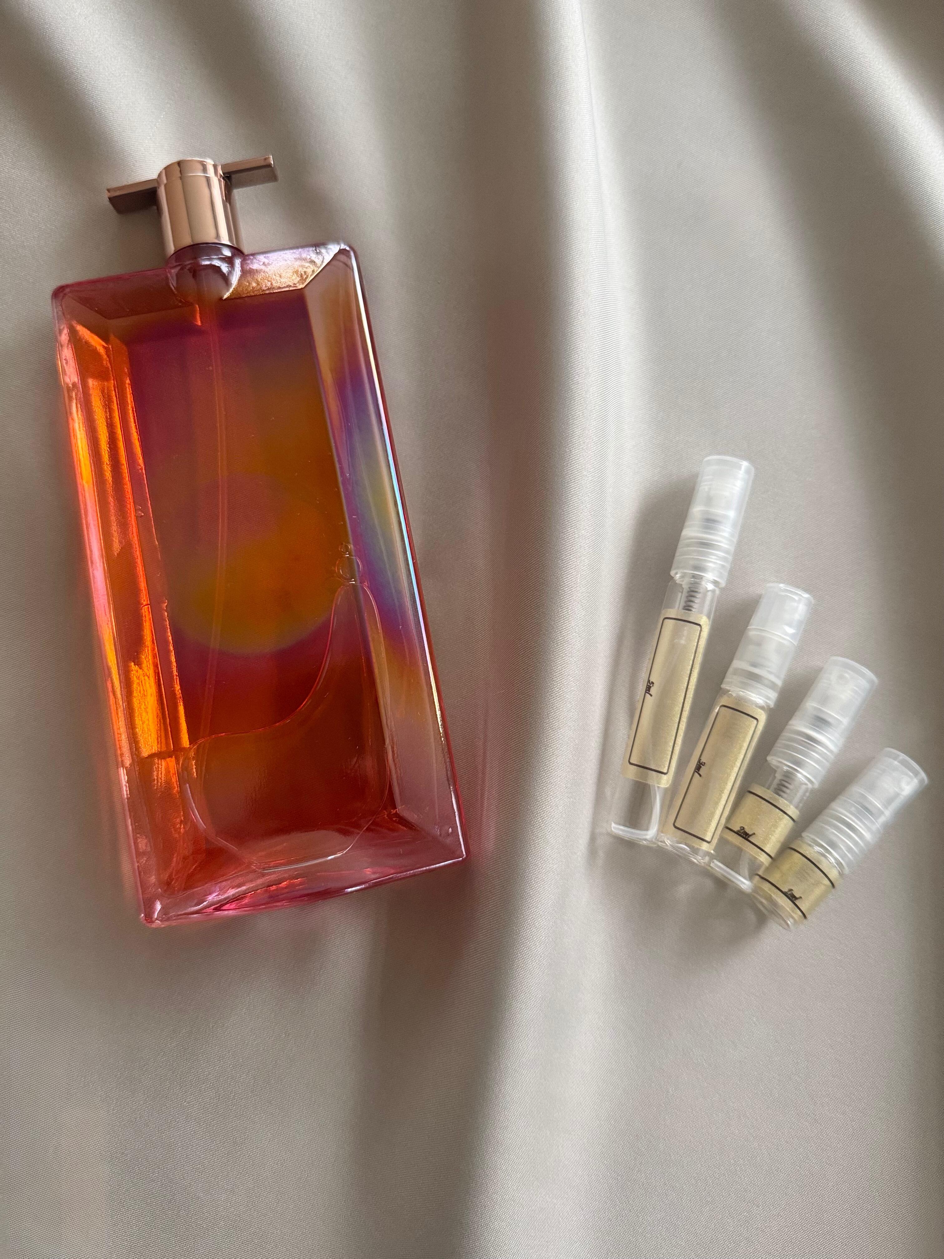 Lancome Idole Nectar perfume with sample bottles