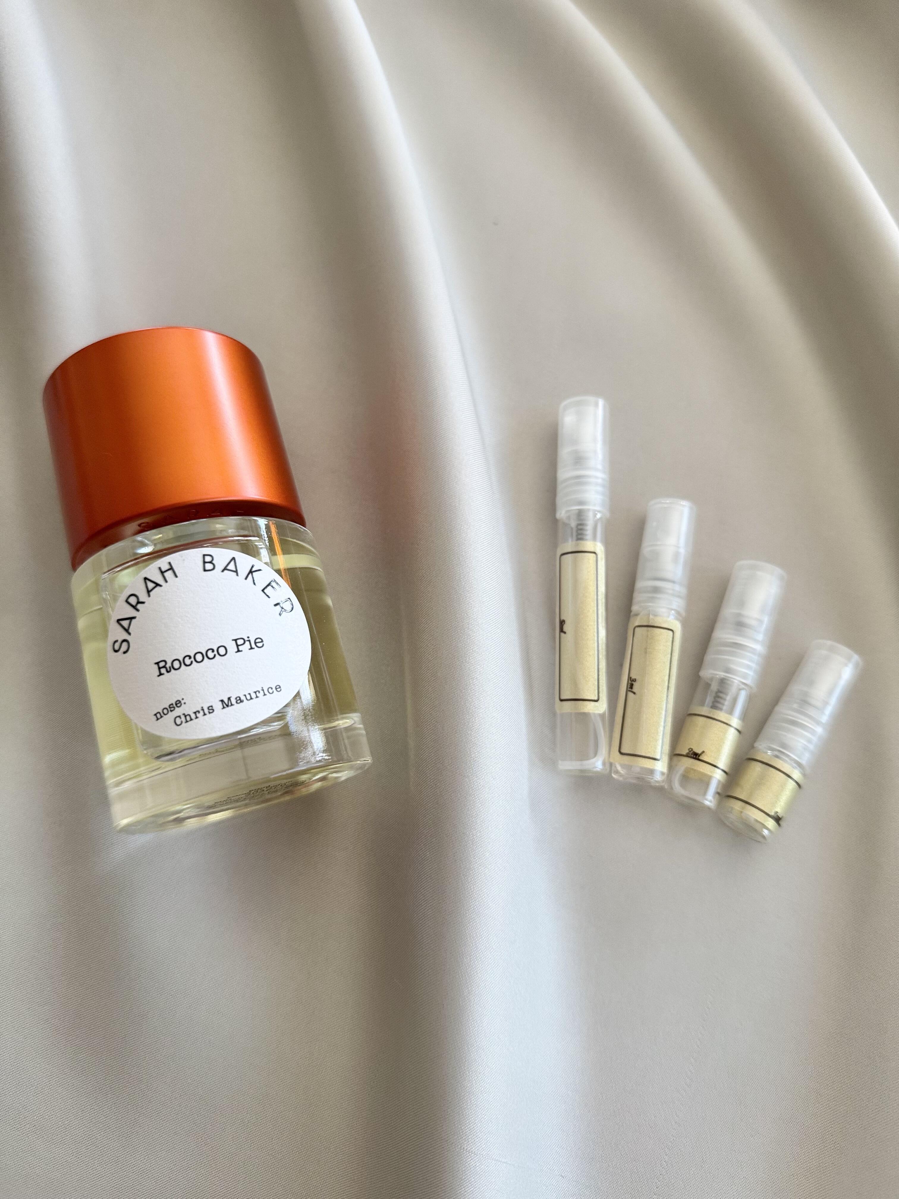 Sarah Baker Rococo Pie with sample bottles