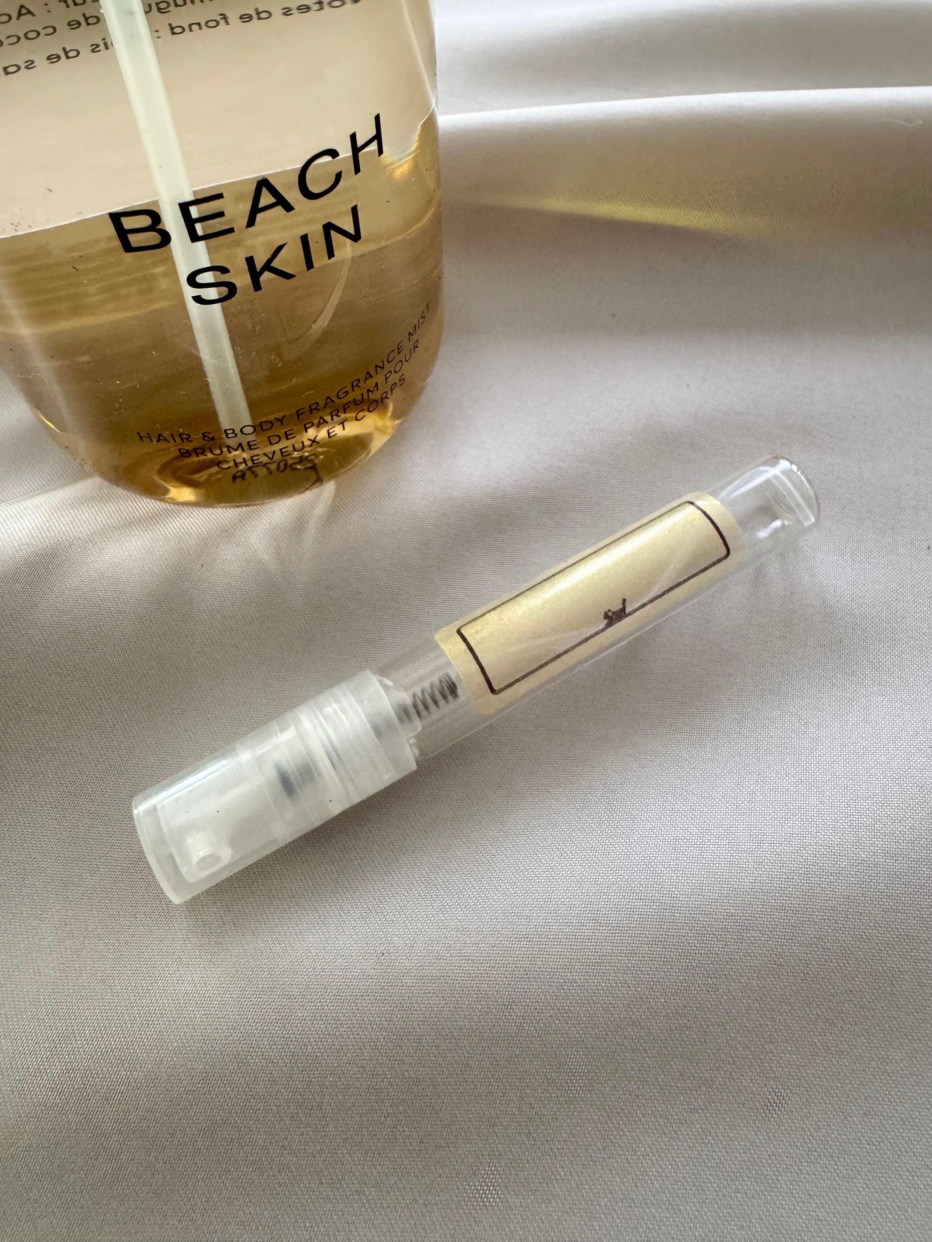Phlur Beach Skin body mist and sample bottle
