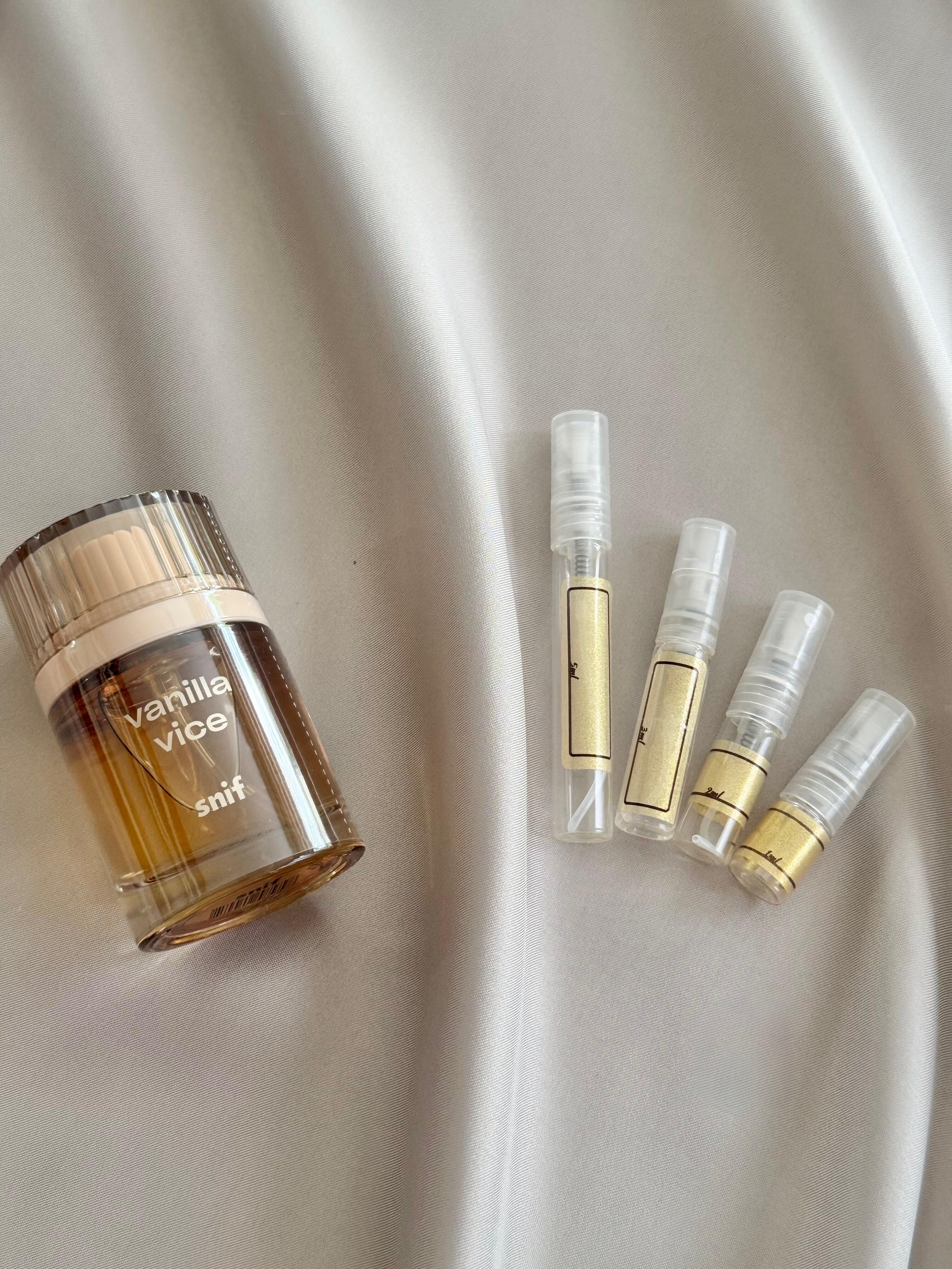Snif Vanilla Vice with sample bottles
