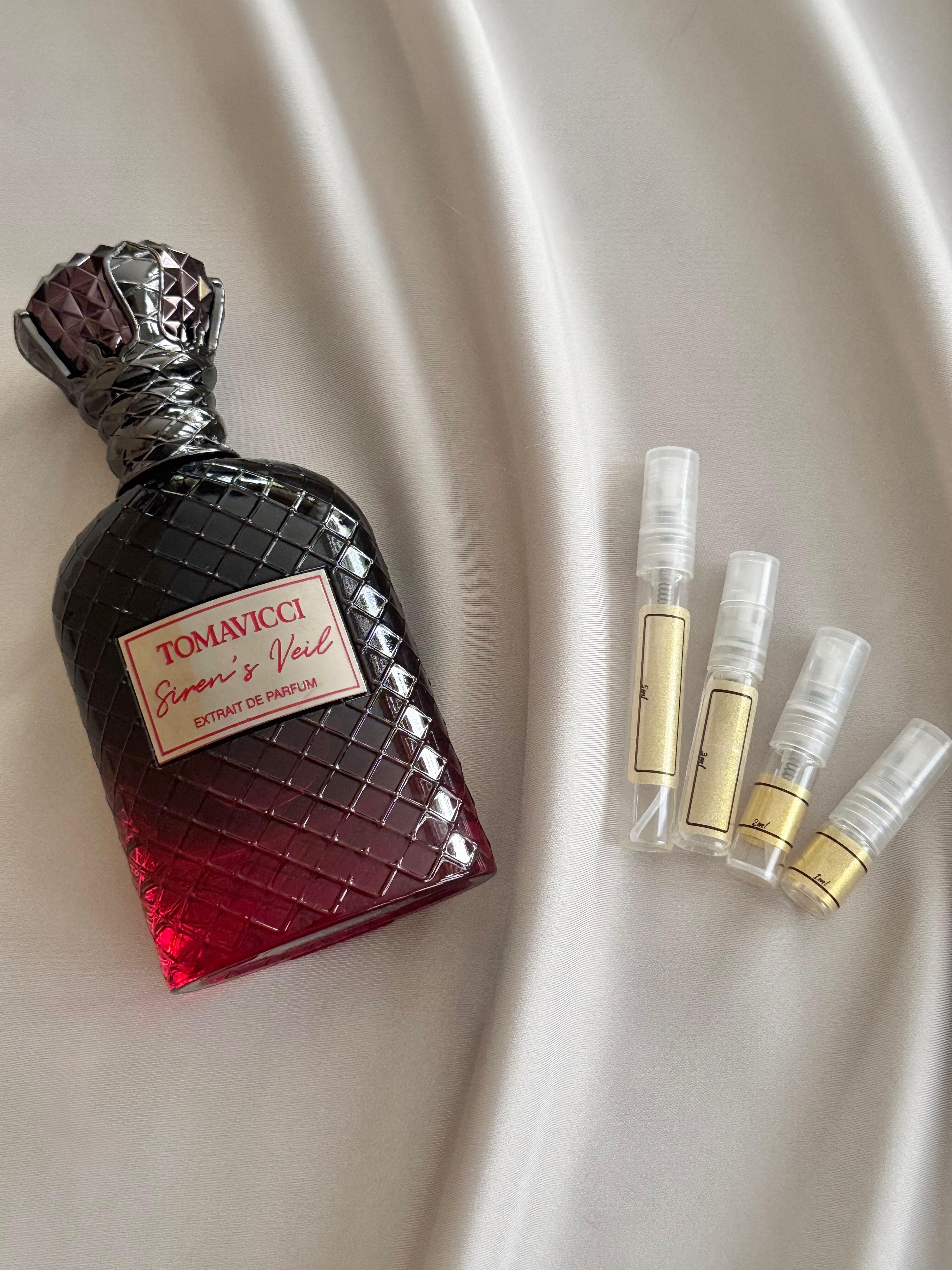 Tomavicci Siren's Veil with sample bottles