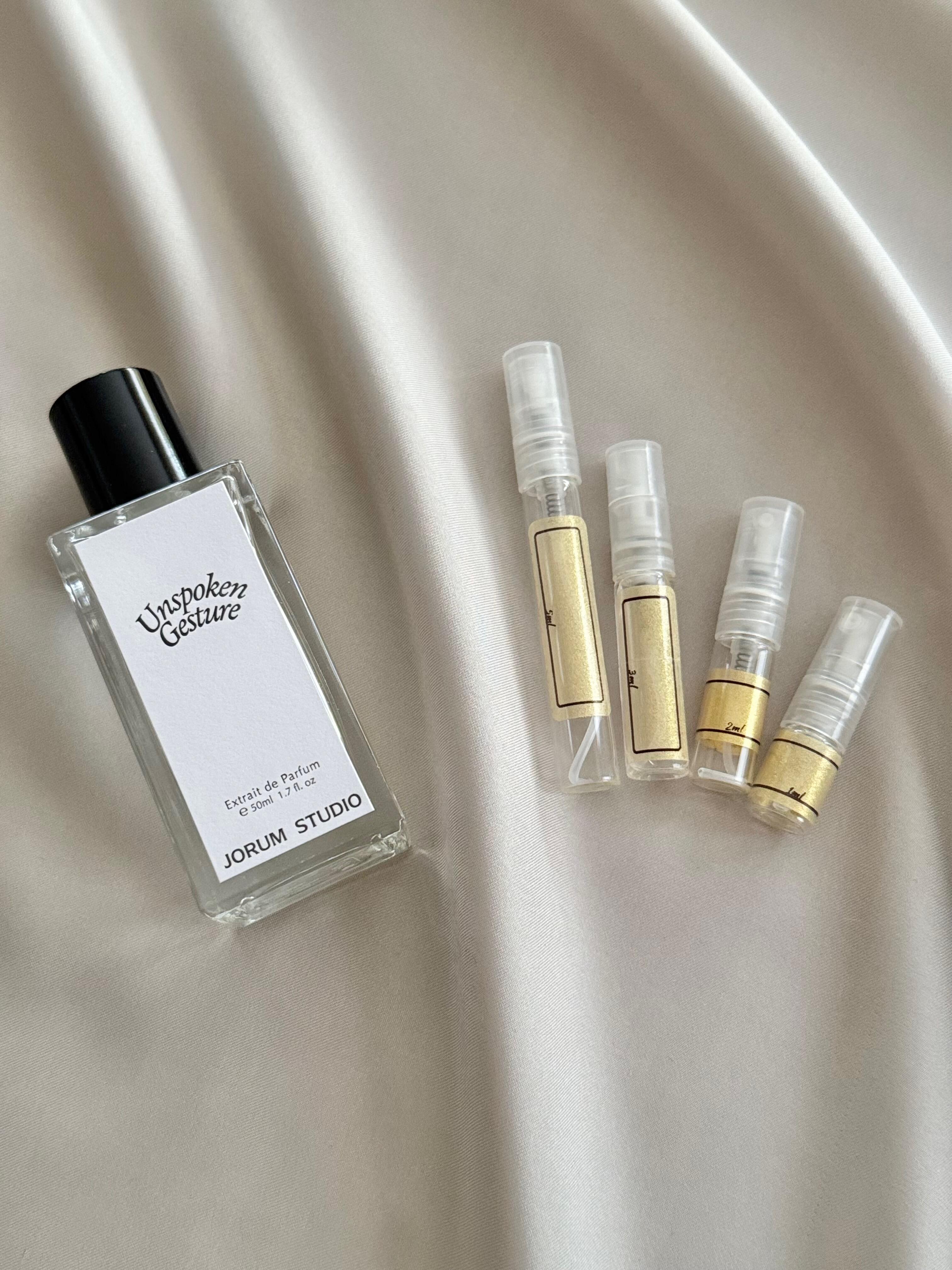 Jorum Studio Unspoken Gesture with sample bottles