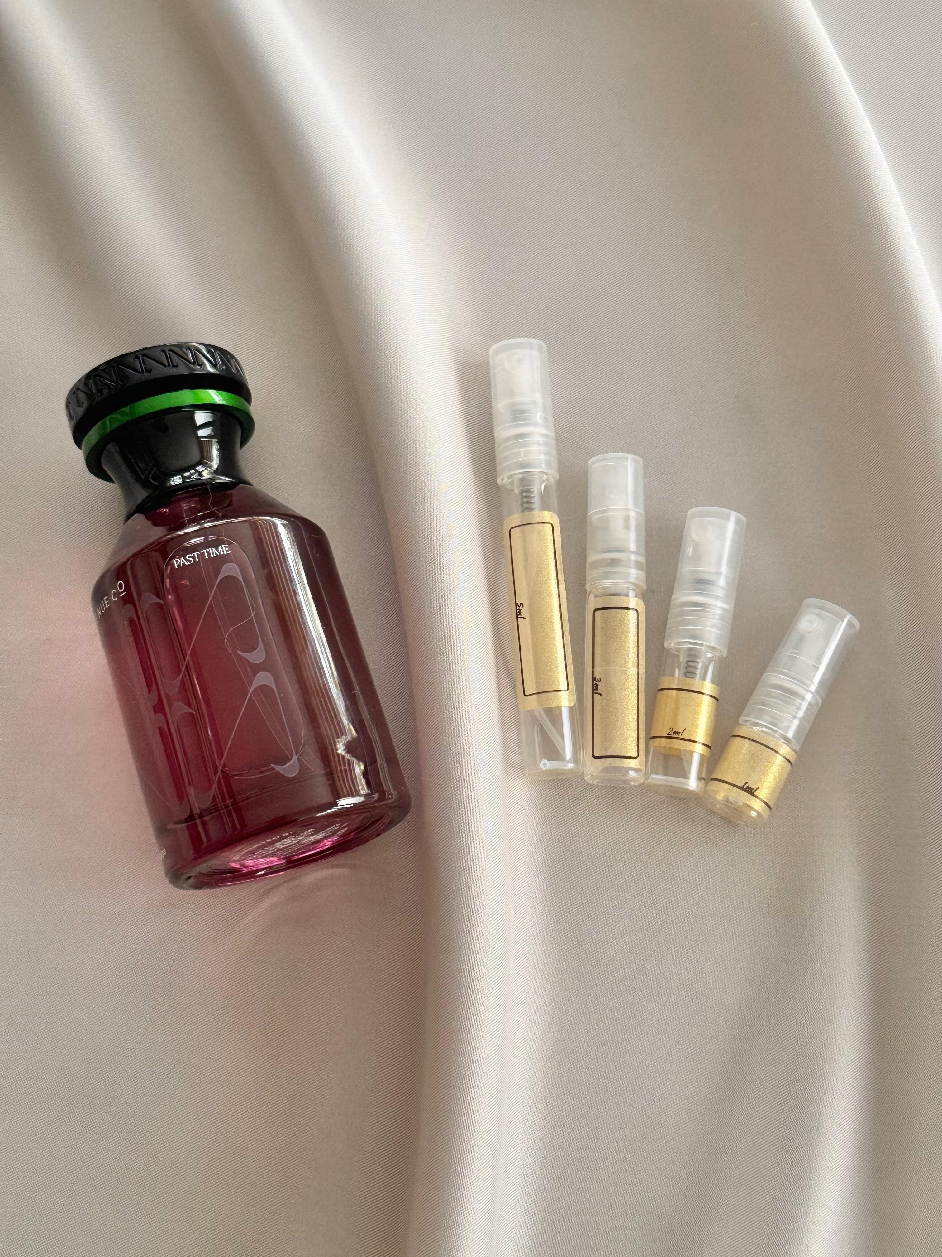The Nue Co Past Time with sample bottles