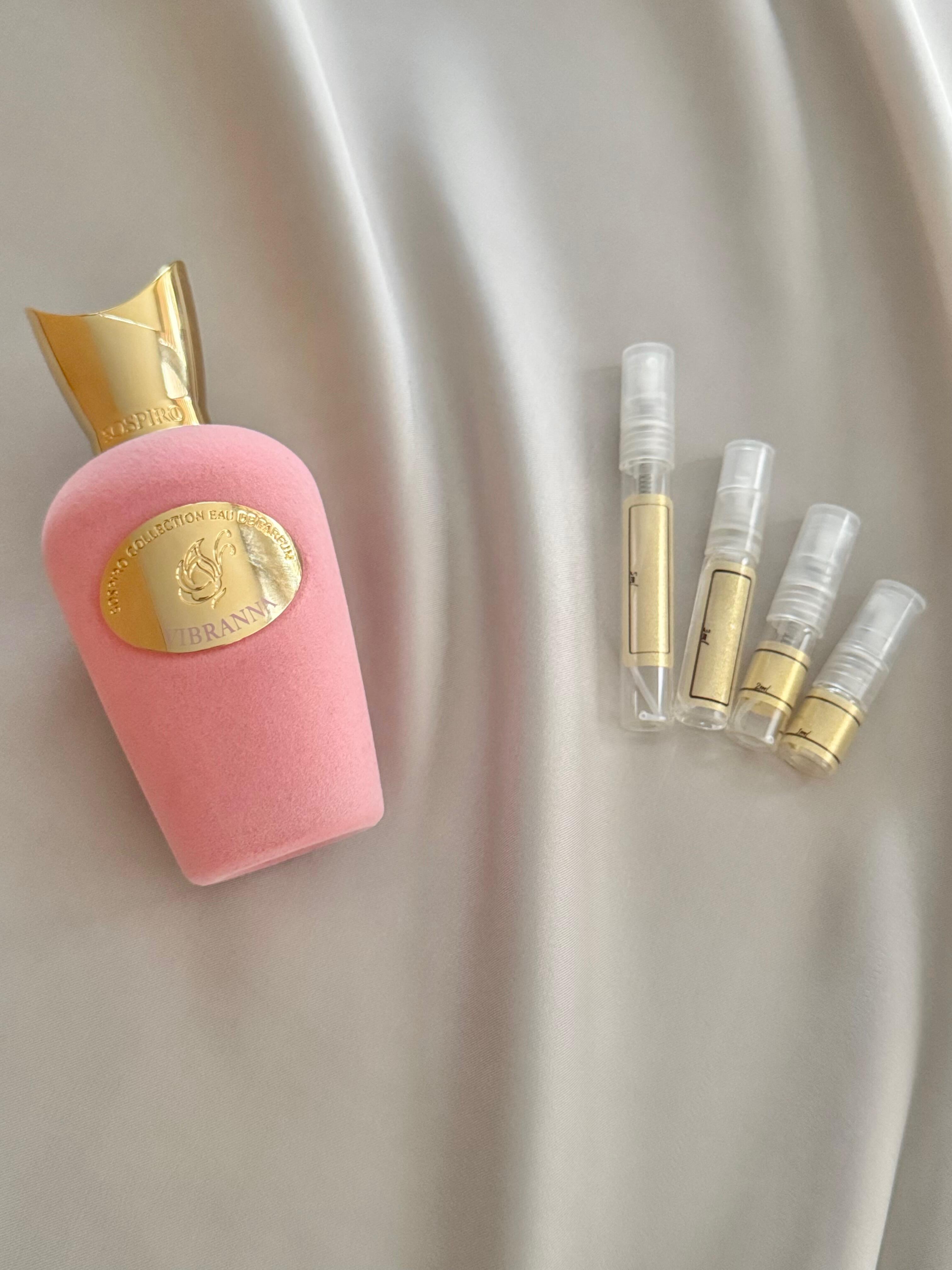 Sospiro Vibranna with sample bottles