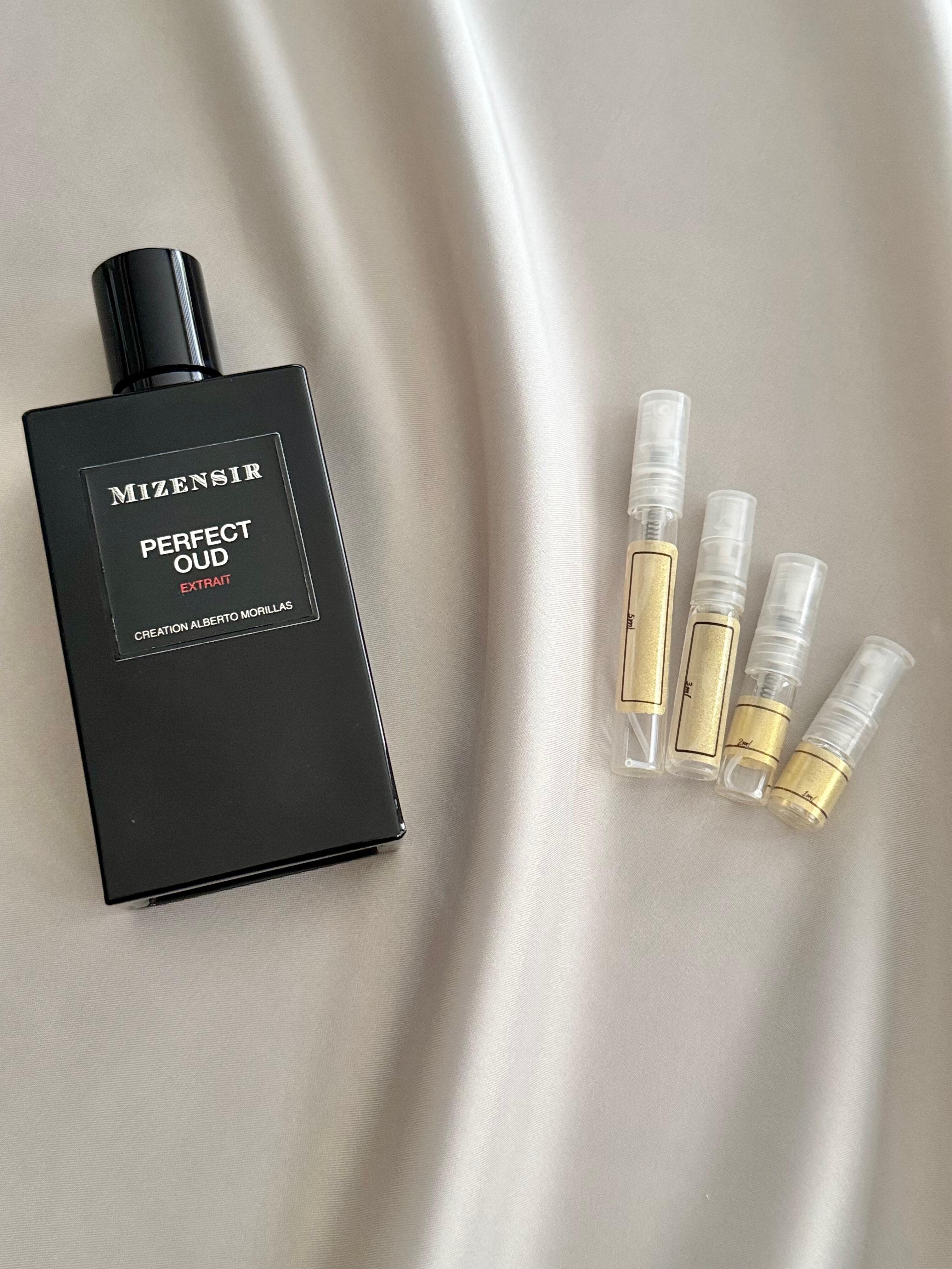 Mizensir Perfect Oud Extrait with sample bottles