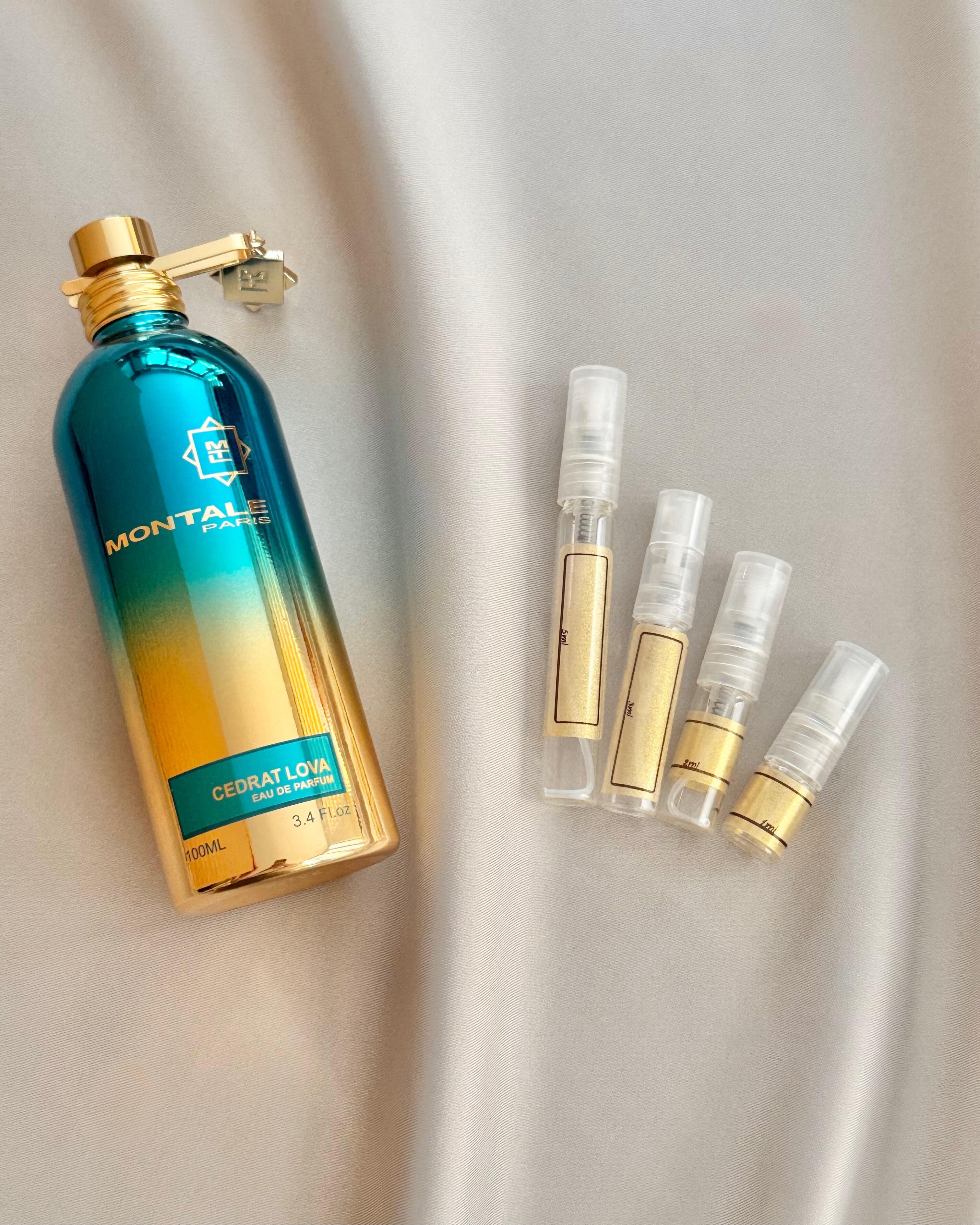 Montale Cedrat Lova with sample bottles