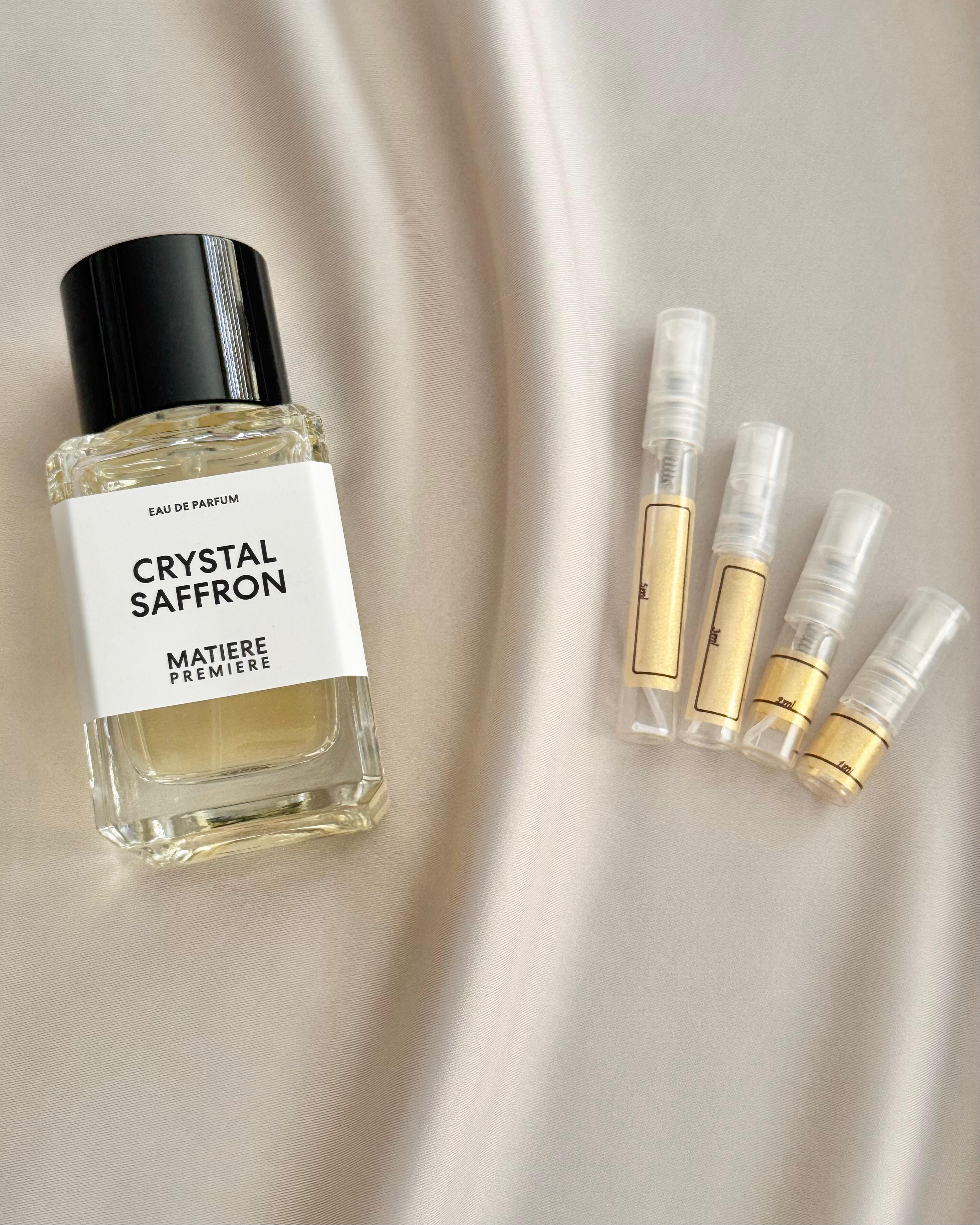 Matiere Premiere Crystal Saffron with samples bottles