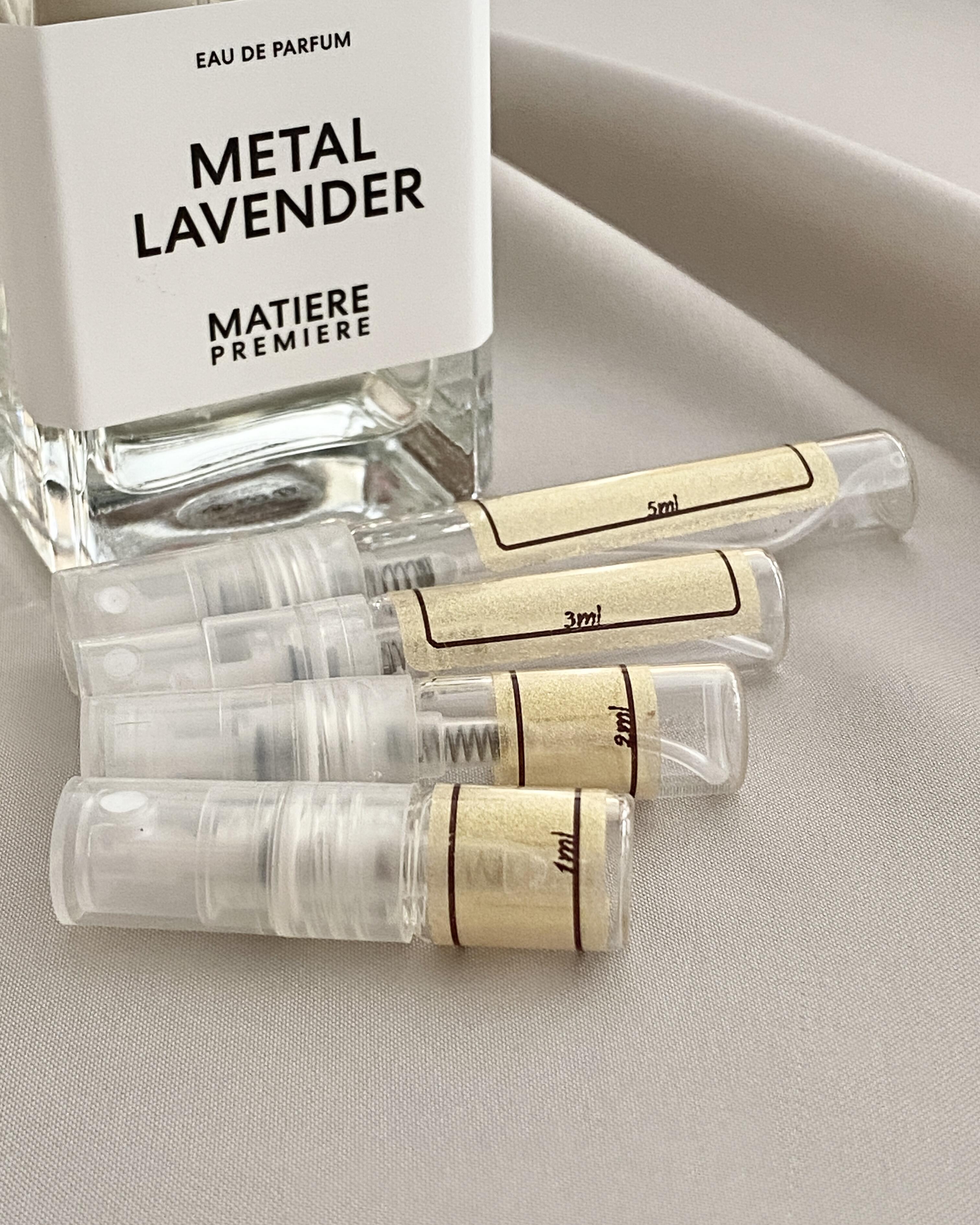 Matiere Premiere Metal Lavender and sample bottles