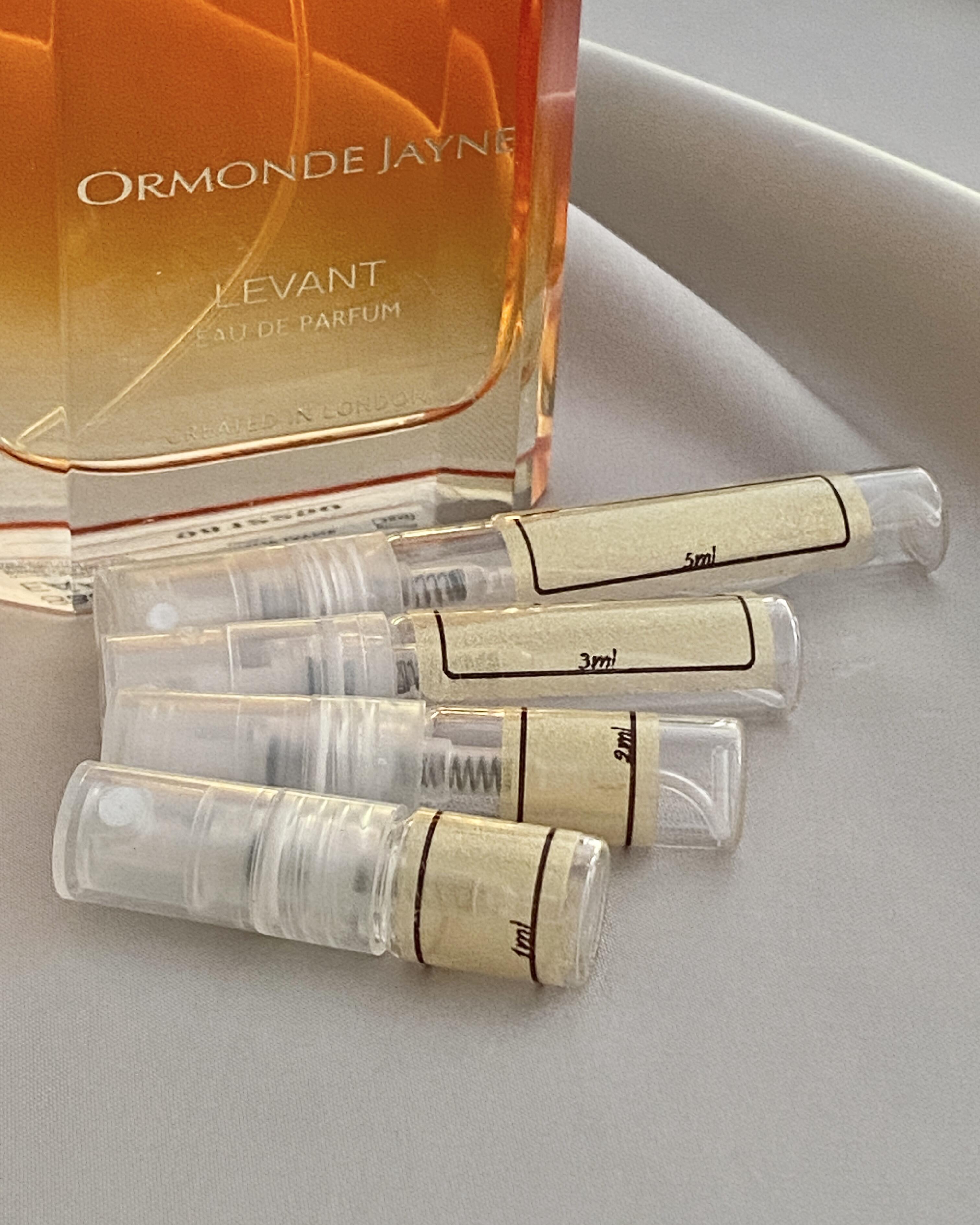 Ormonde Jayne Levant and sample bottles