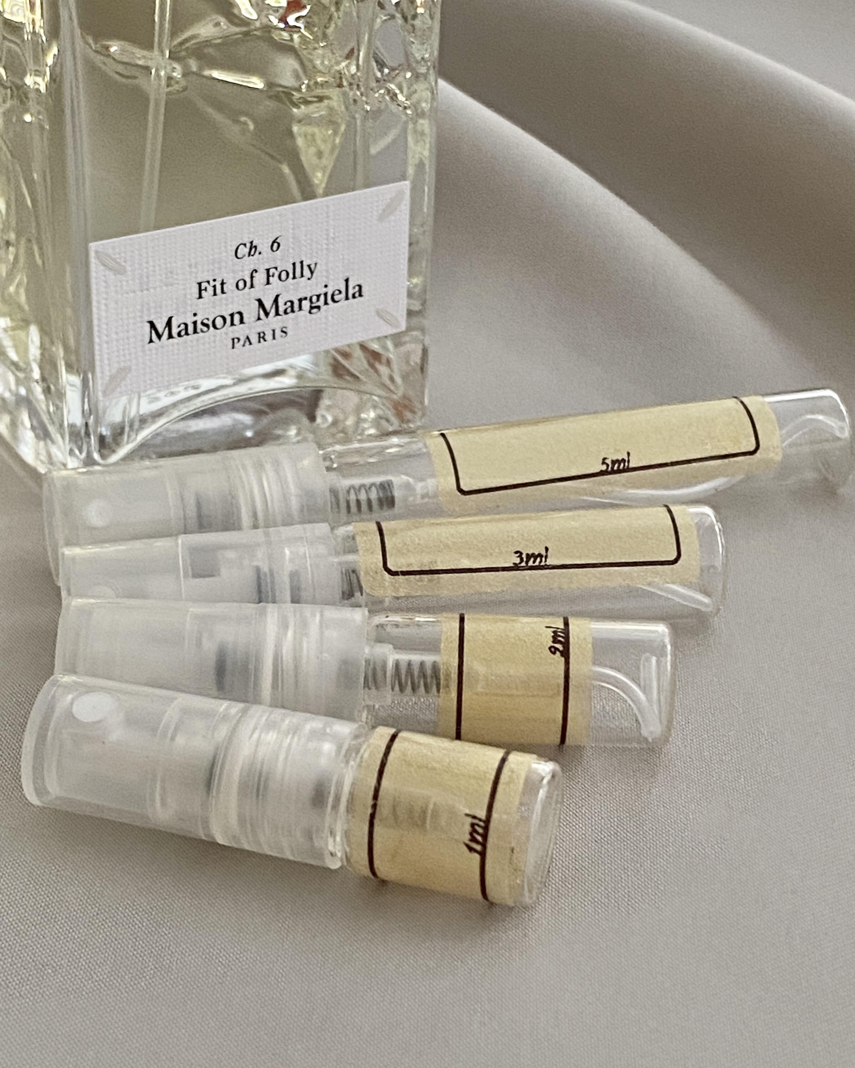 Maison Margiela Fit of Folly and sample bottles