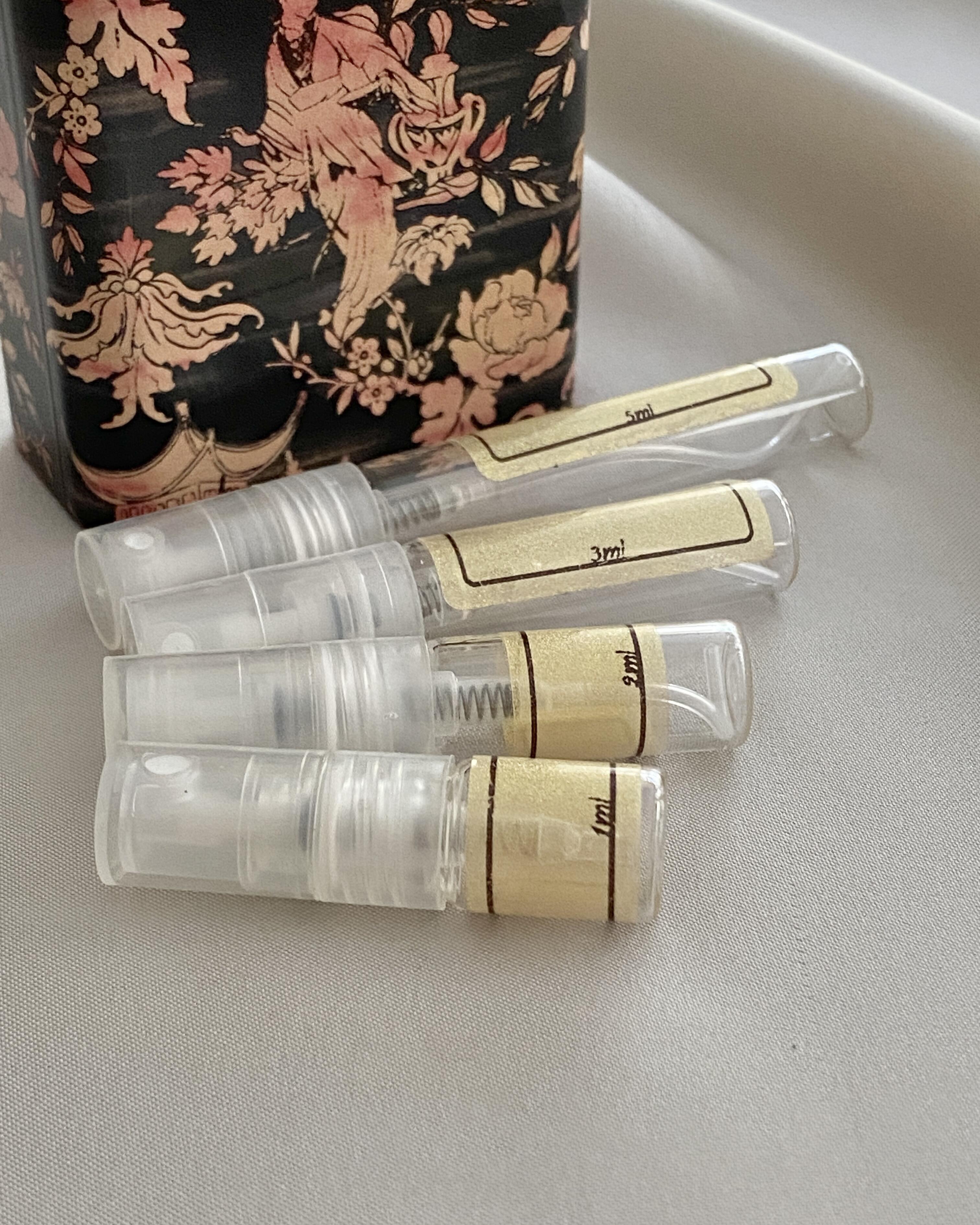 Dries Van Noten Bitter Splash and sample bottles