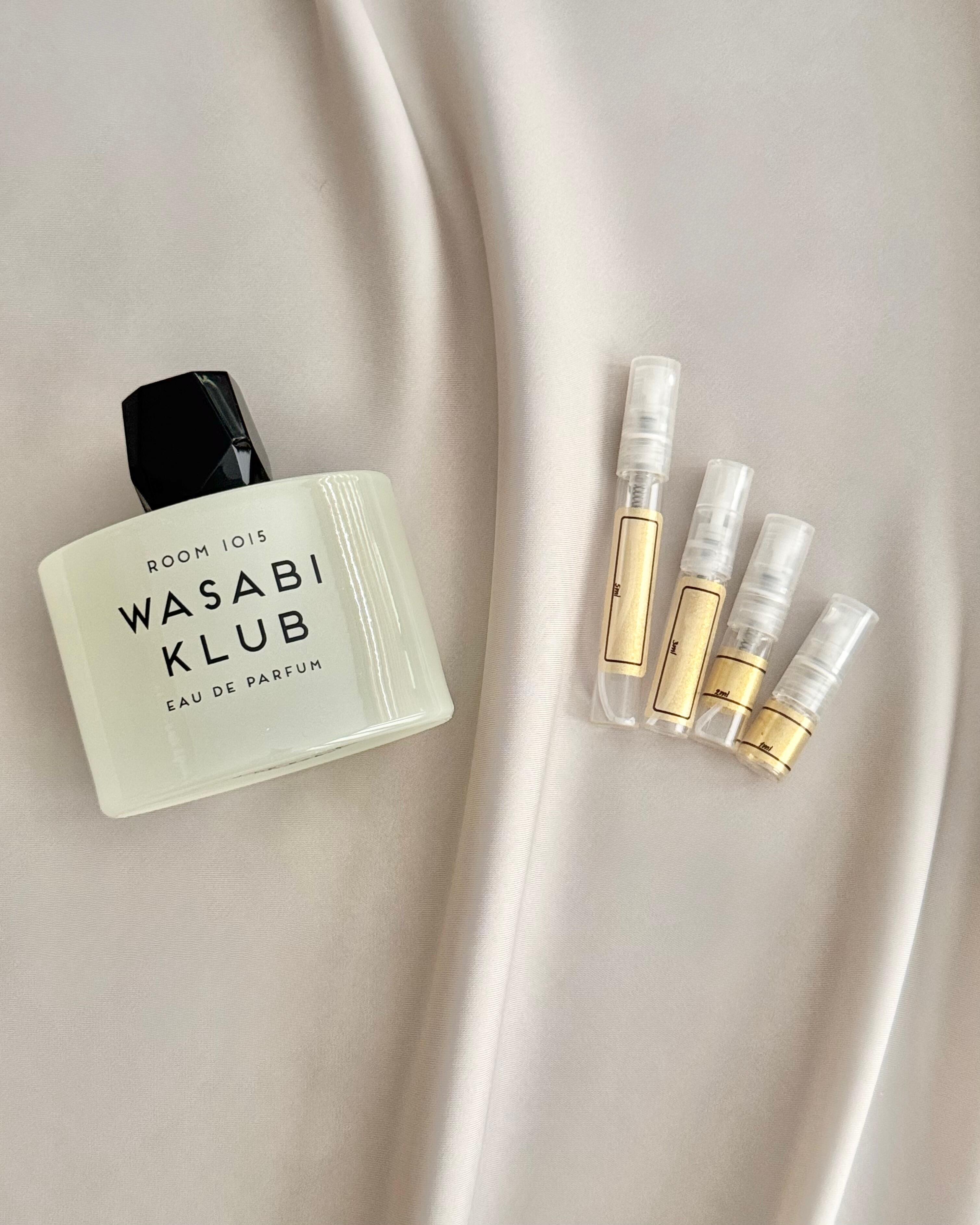 Room 1015 Wasabi Klub with sample bottles