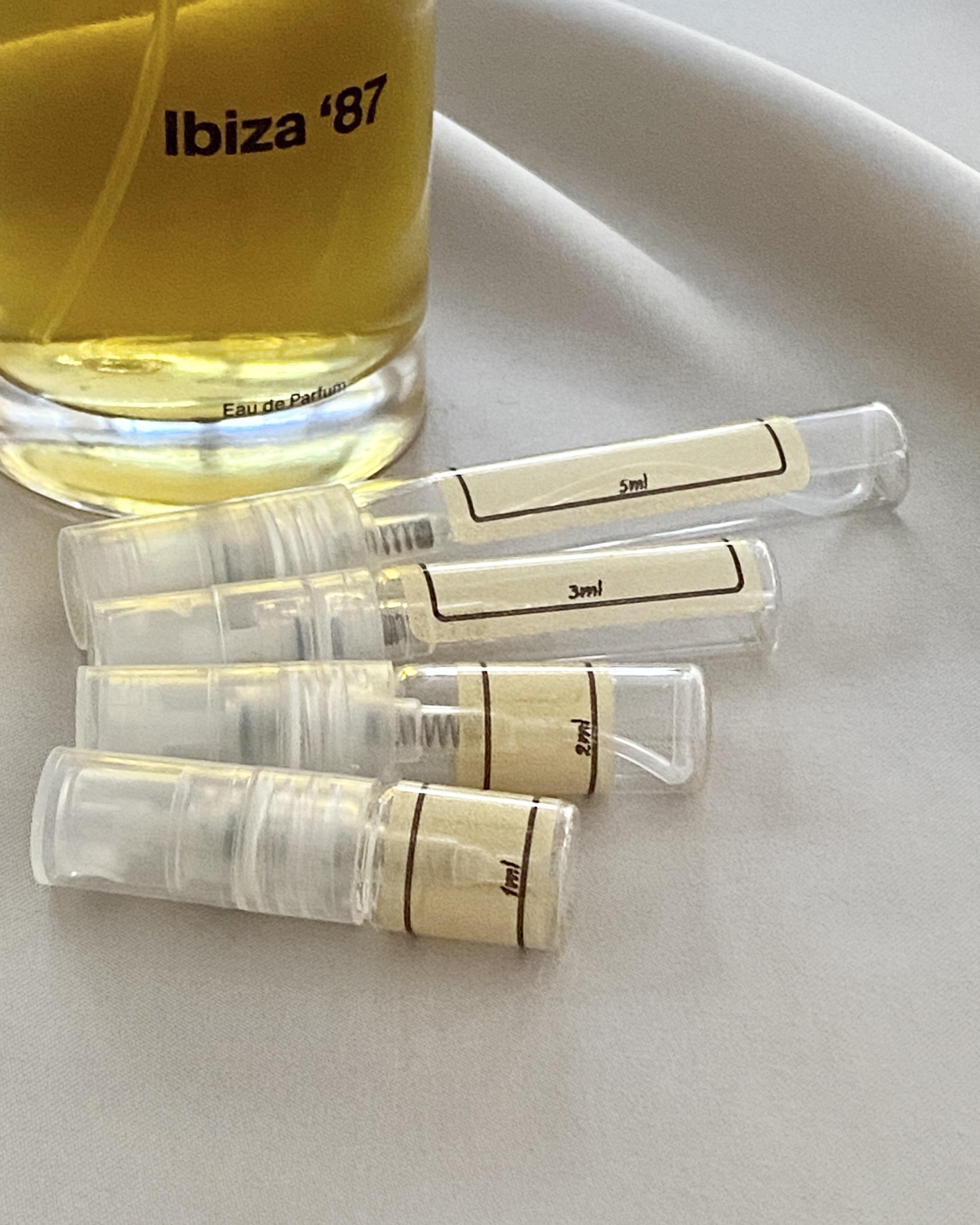 Horace Ibiza '87 and sample bottles