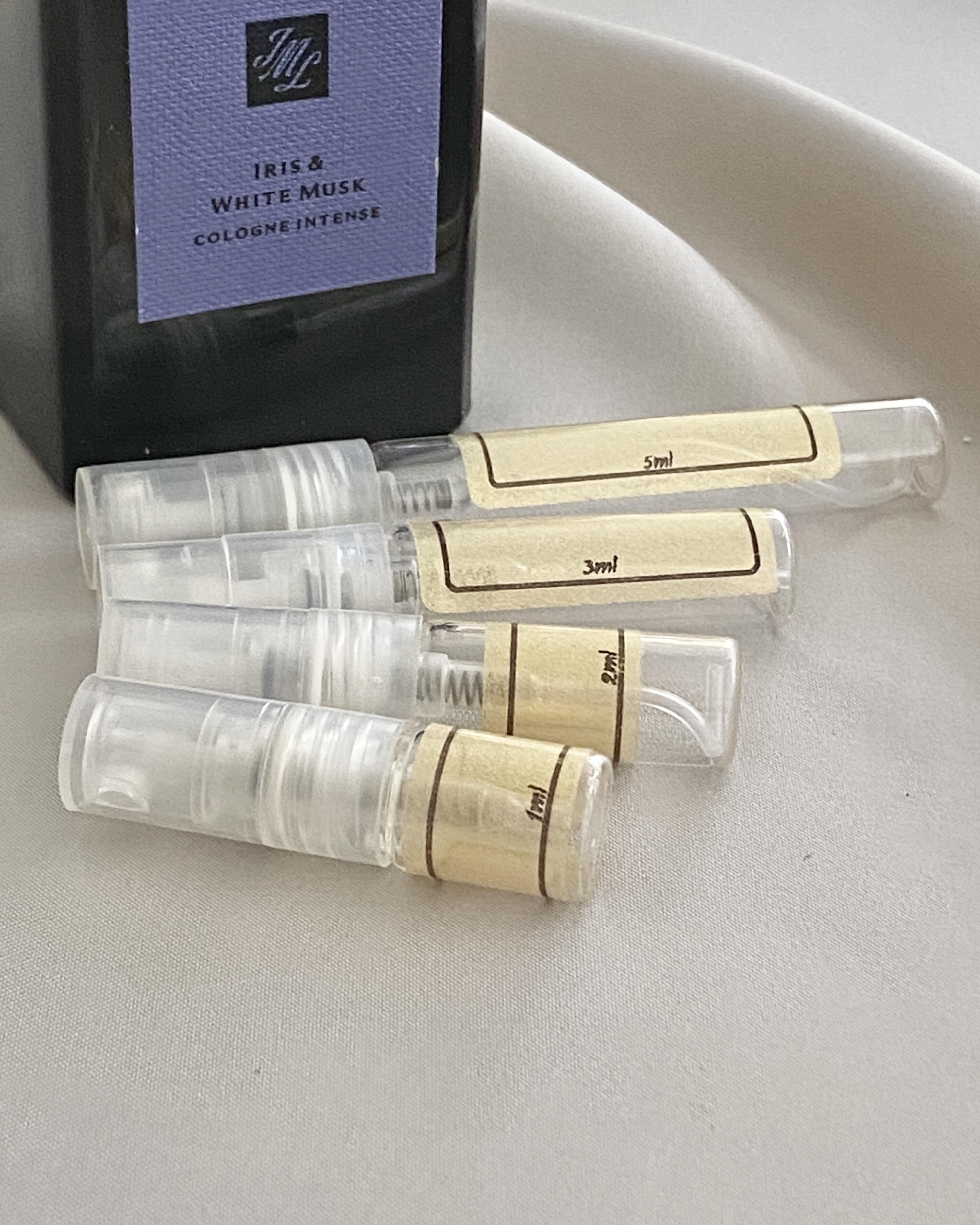 Jo Malone Iris & White Musk and sample bottles