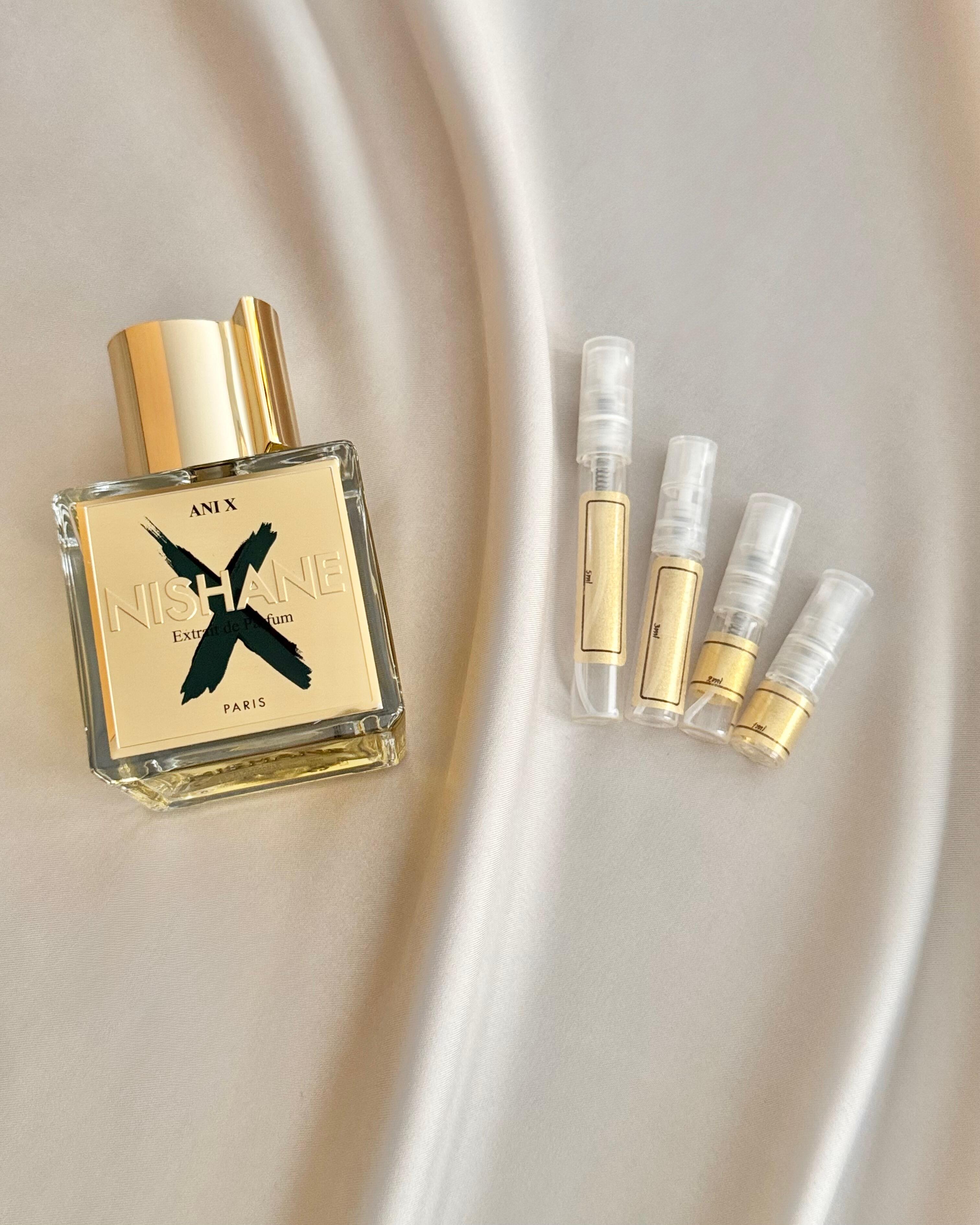 Nishane Ani X with sample bottles