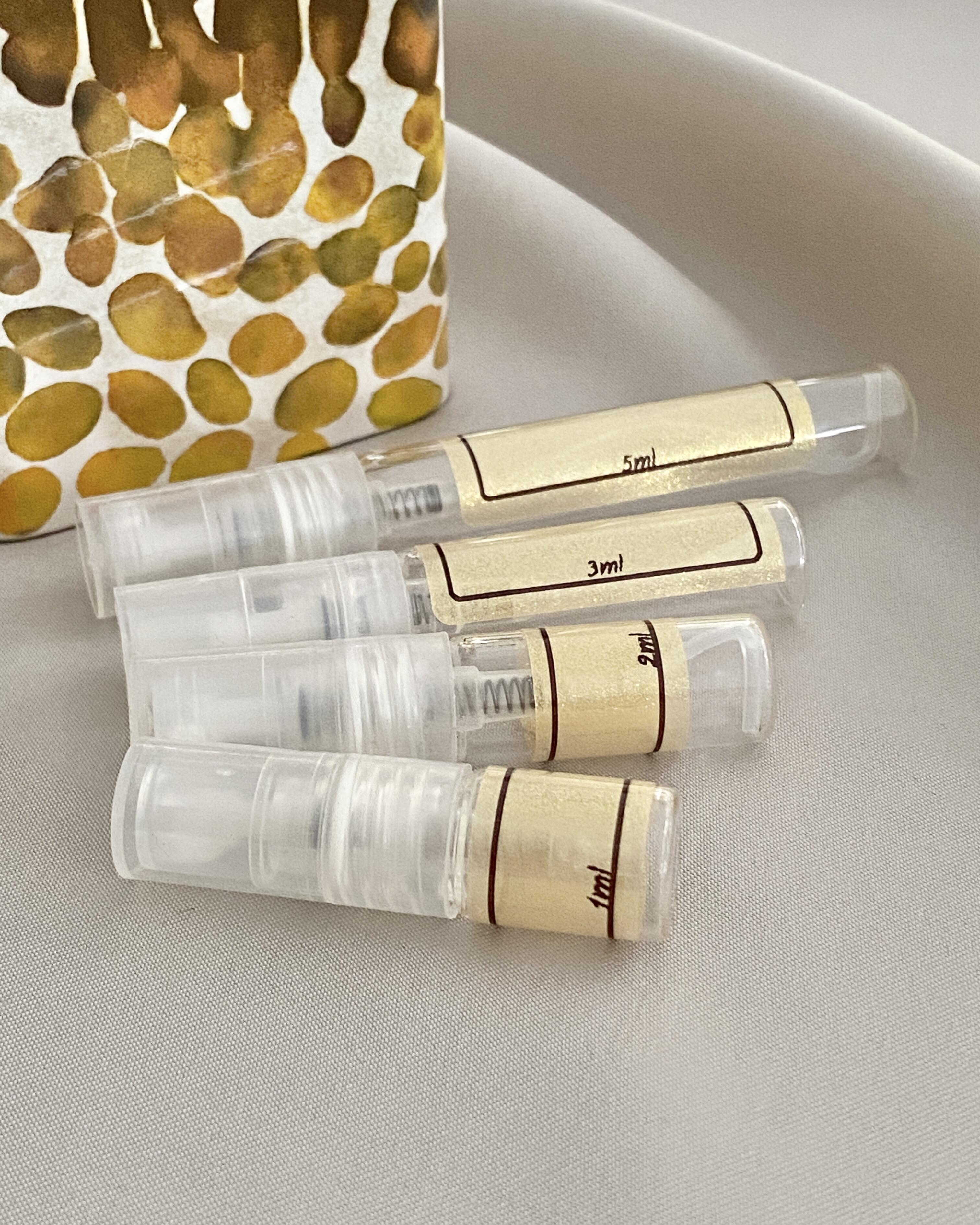 Dries Van Noten Velvet Violet and sample bottles