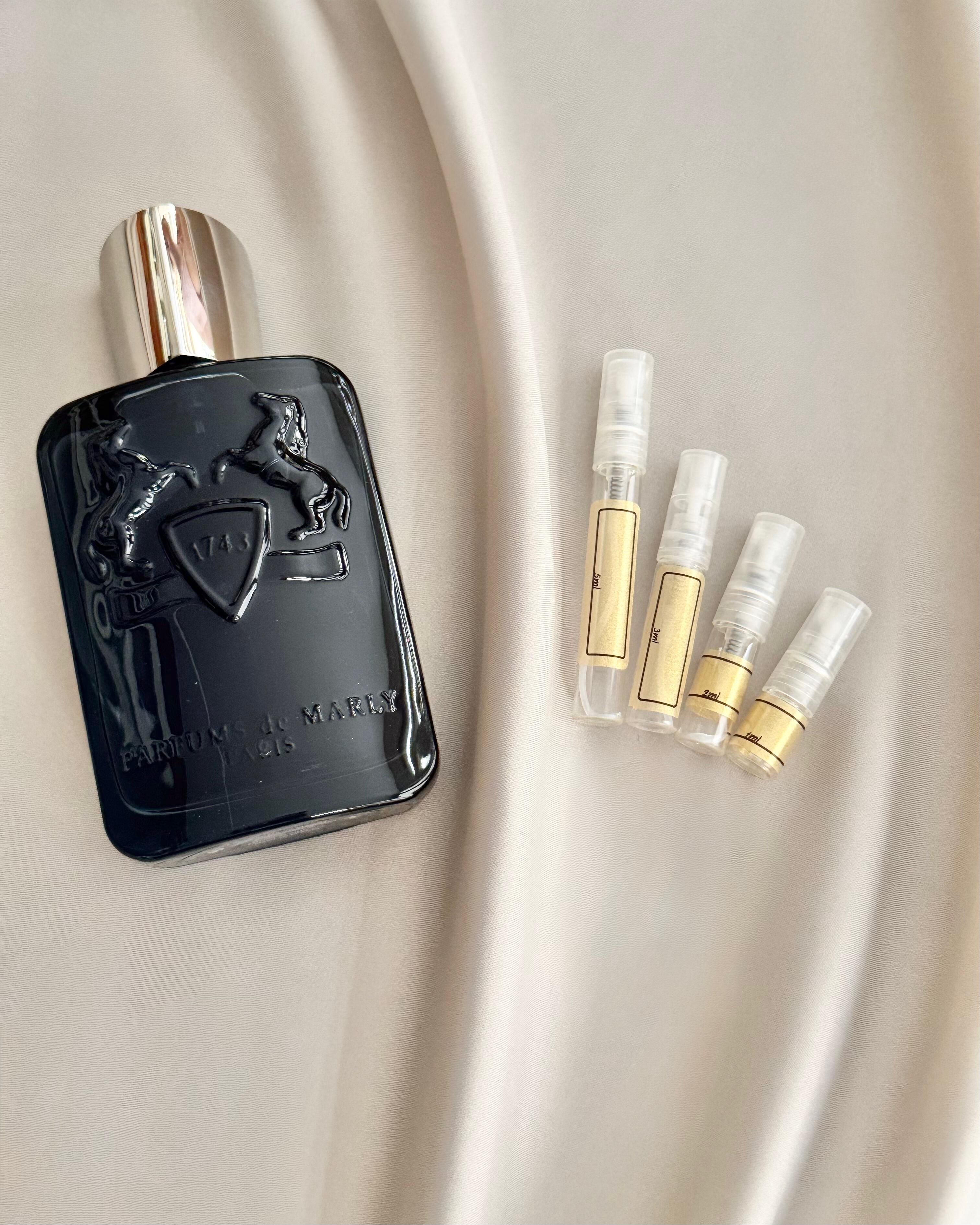 Parfums de Marly Sedley with sample bottles