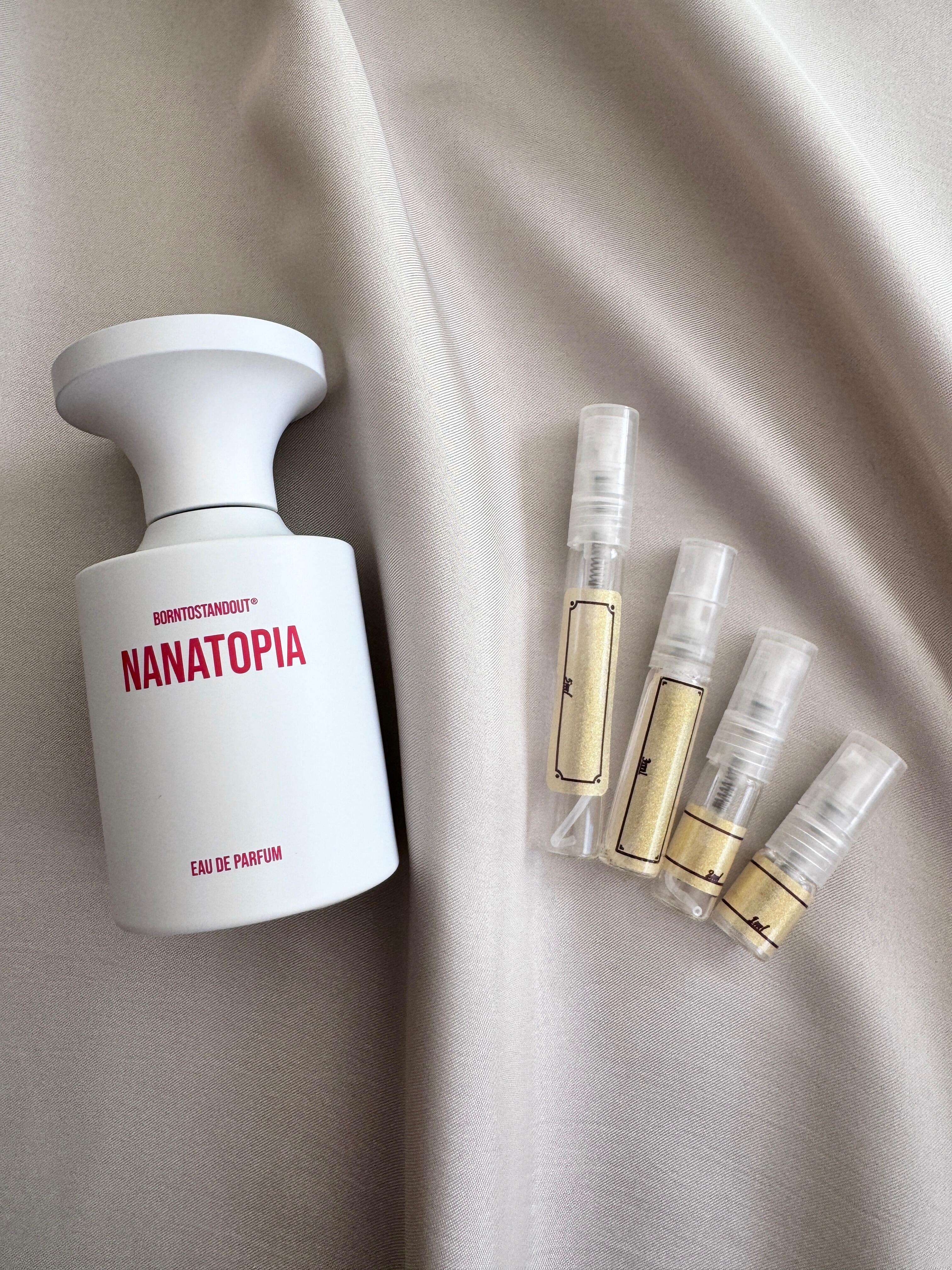 BORNTOSTANDOUT Nanatopia perfume bottle with samples