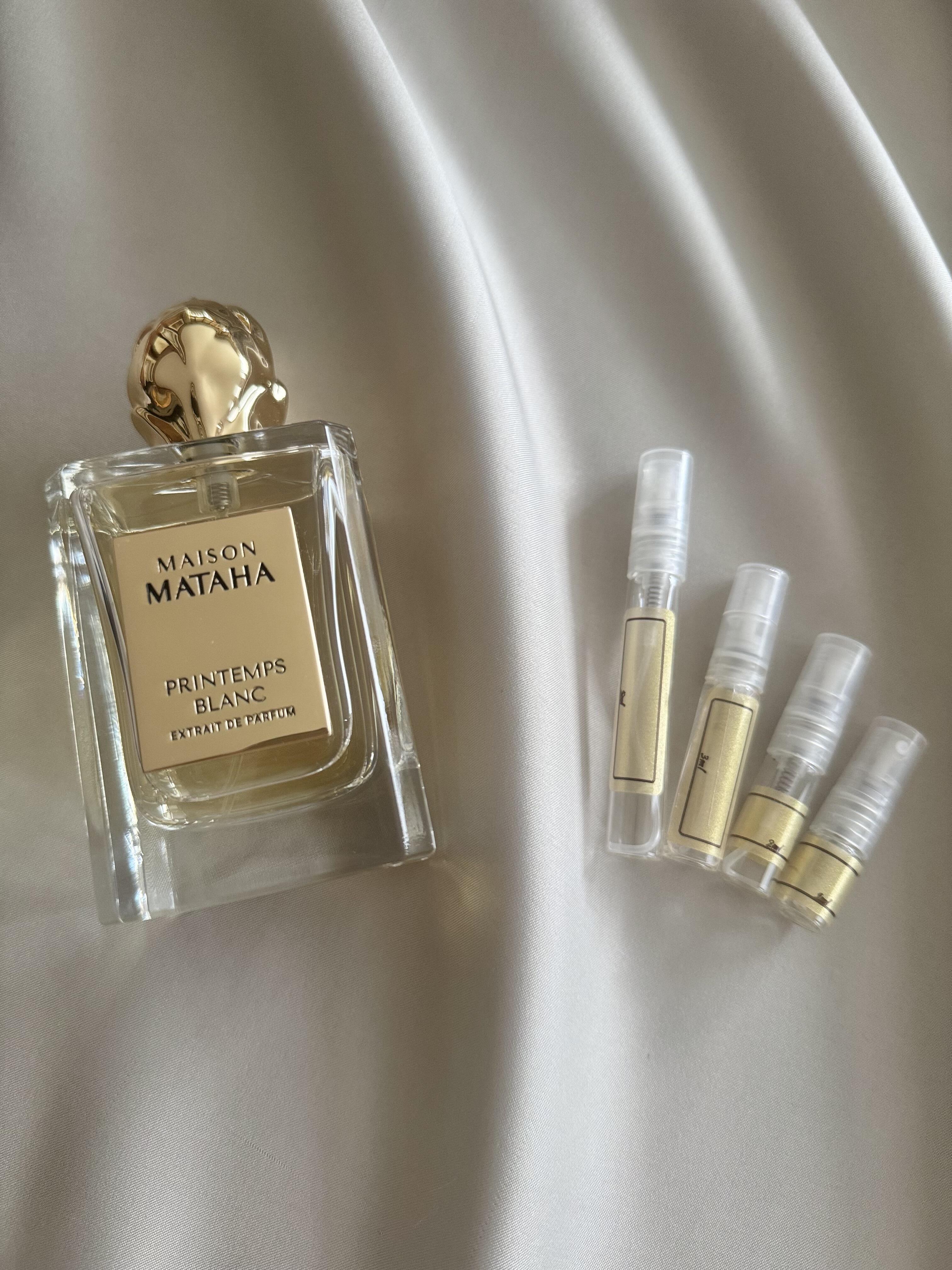 Maison Mataha Printemps Blanc with sample bottles