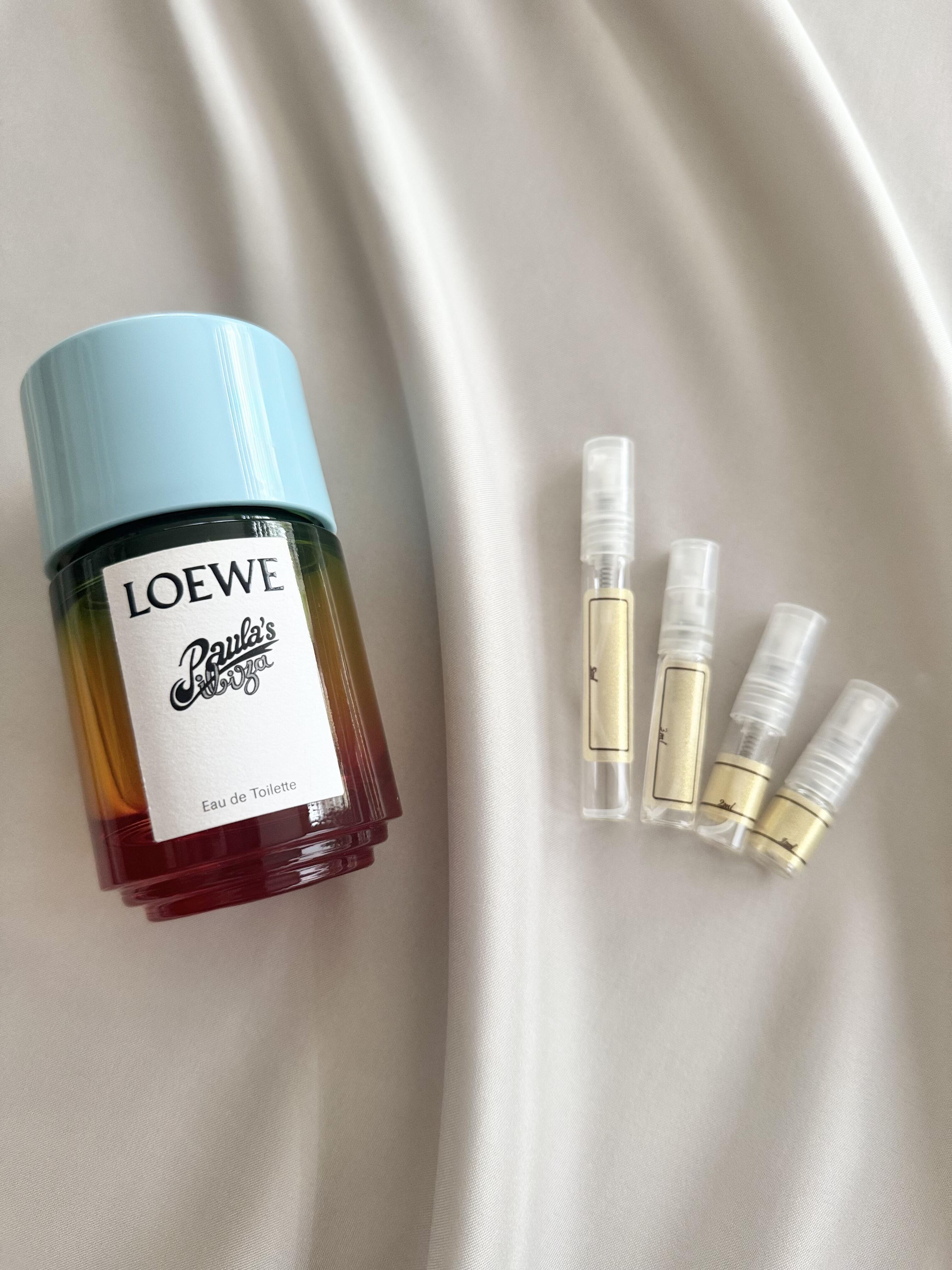 Loewe Paulas Ibiza perfume with sample bottles