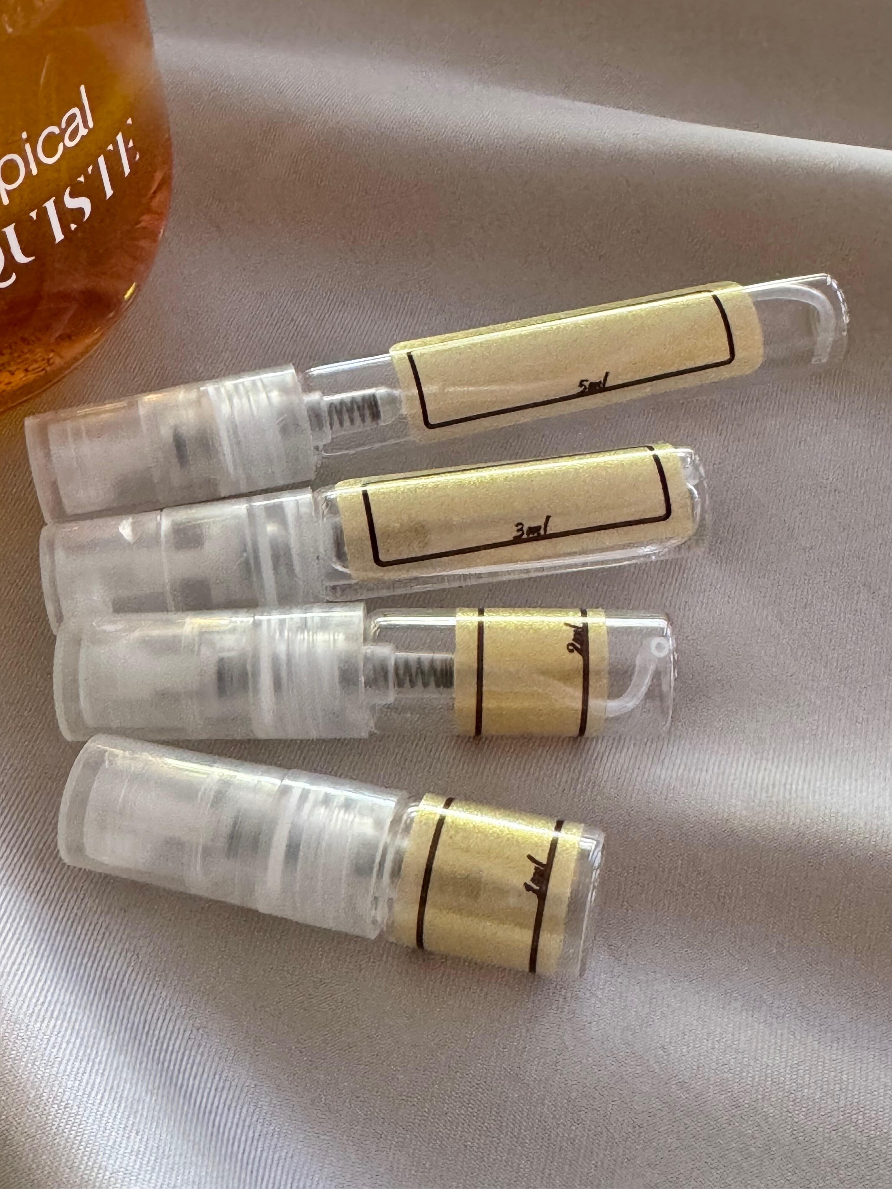 Arquiste Tropical and sample bottles
