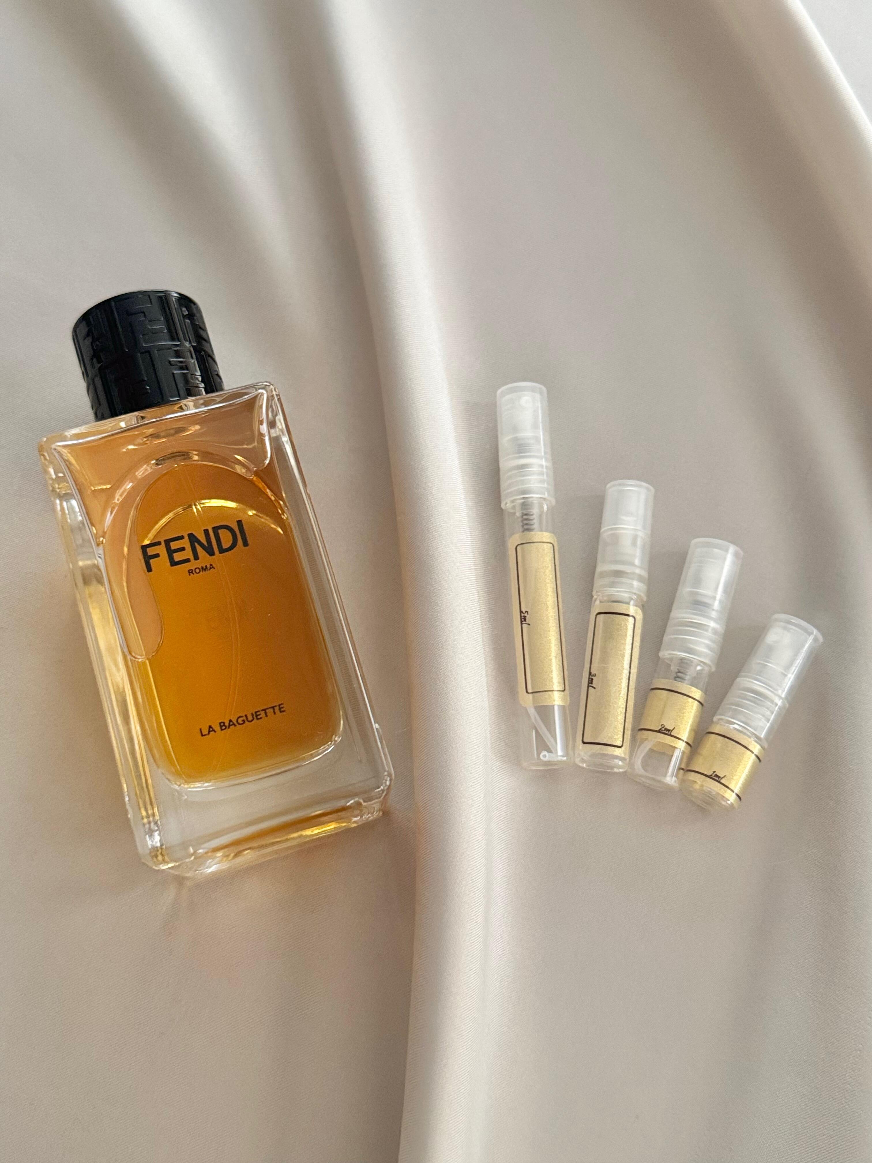 Fendi La Baguette with sample bottles