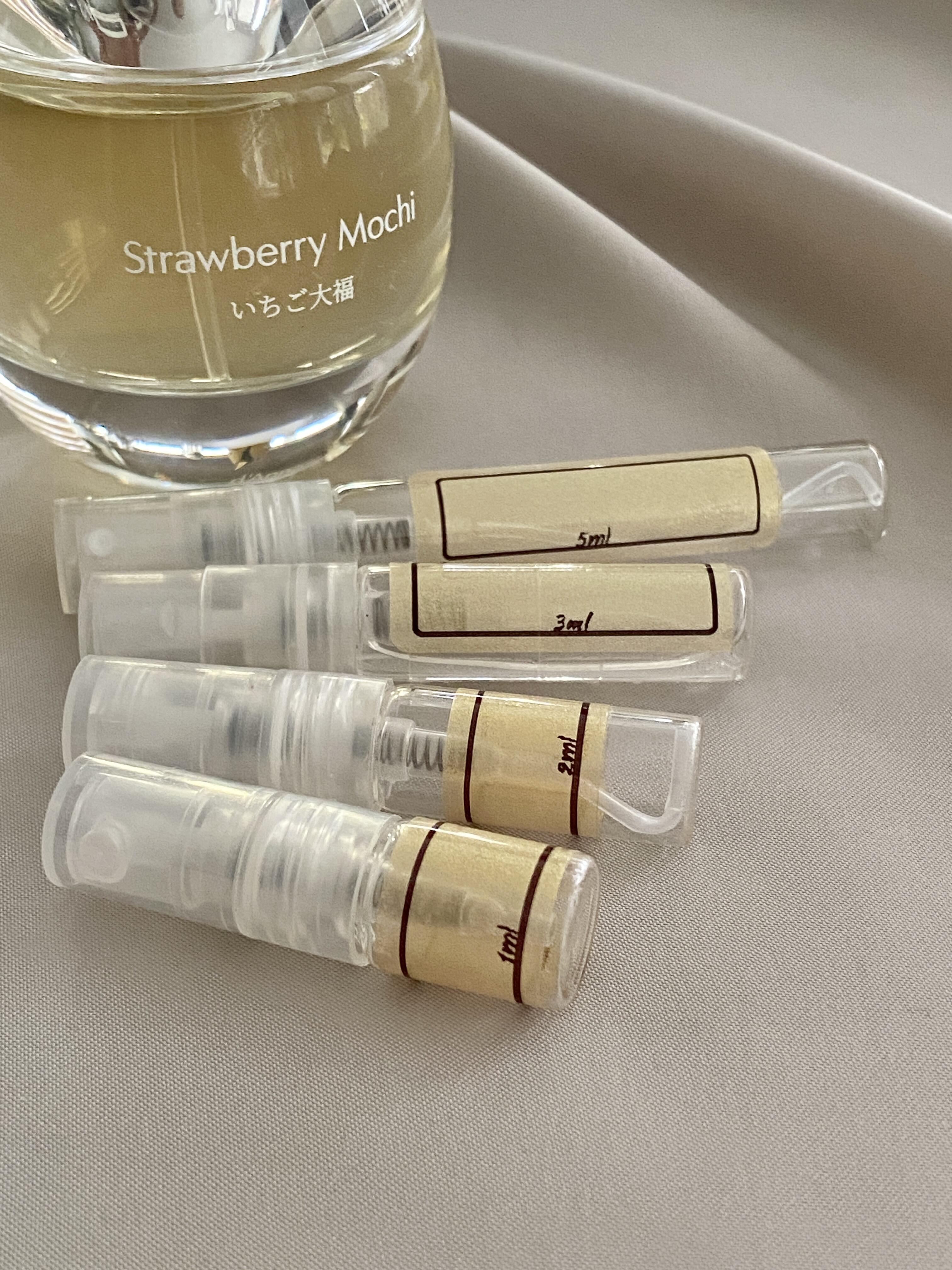 d/Annam Strawberry Mochi and sample bottles