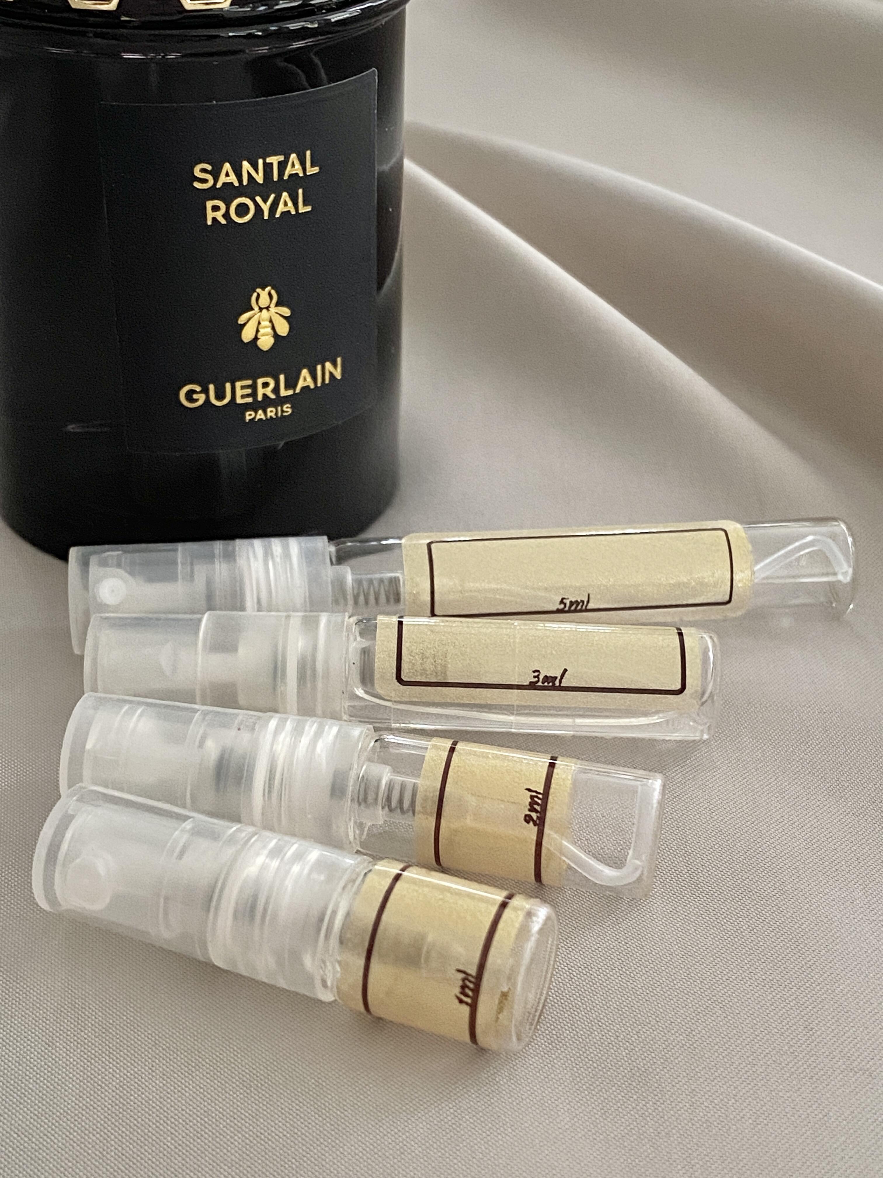Guerlain Santal Royal and sample bottles